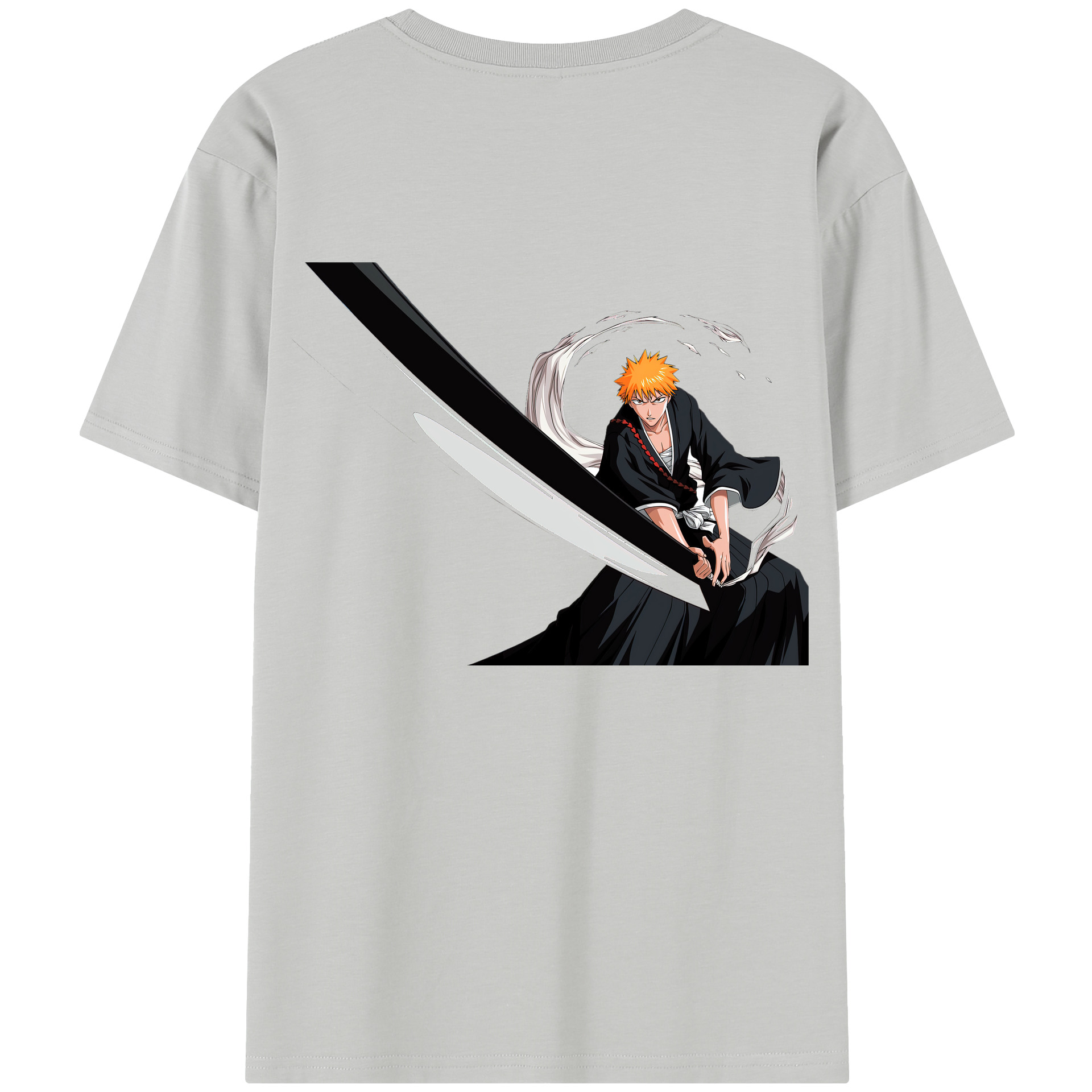 （画像用） ブリーチ 黒崎一護（くろさき いちご）BLEACH Kurosaki Ichigo 綿100％半袖Tシャツ（背面プリント）