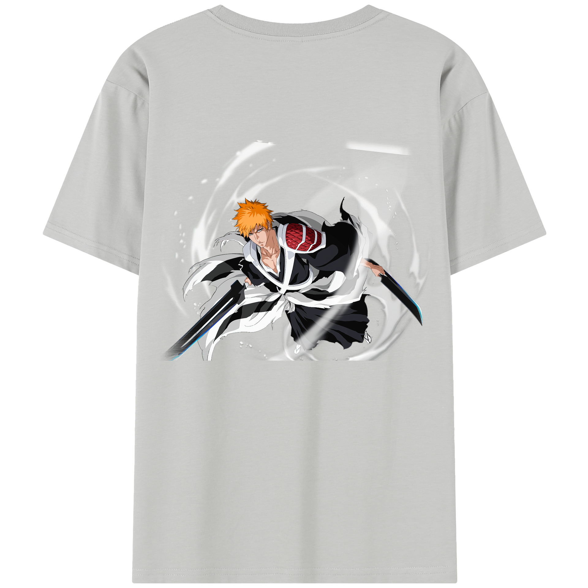 （画像用） ブリーチ 黒崎一護（くろさき いちご）BLEACH Kurosaki Ichigo 綿100％半袖Tシャツ（背面プリント）