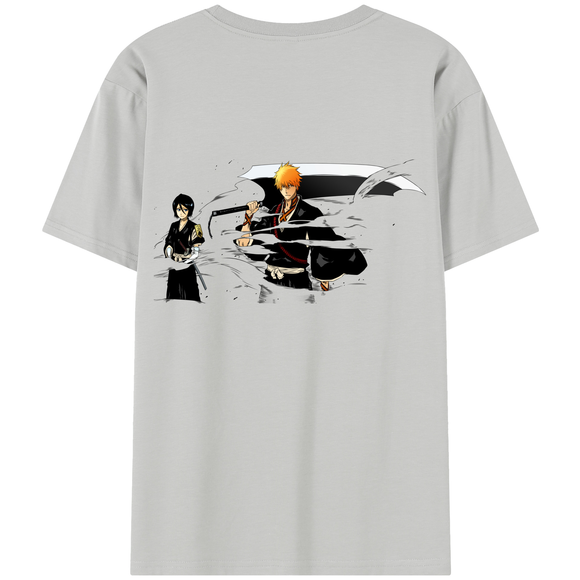 （画像用） ブリーチ 黒崎一護（くろさき いちご）BLEACH Kurosaki Ichigo 綿100％半袖Tシャツ（背面プリント）