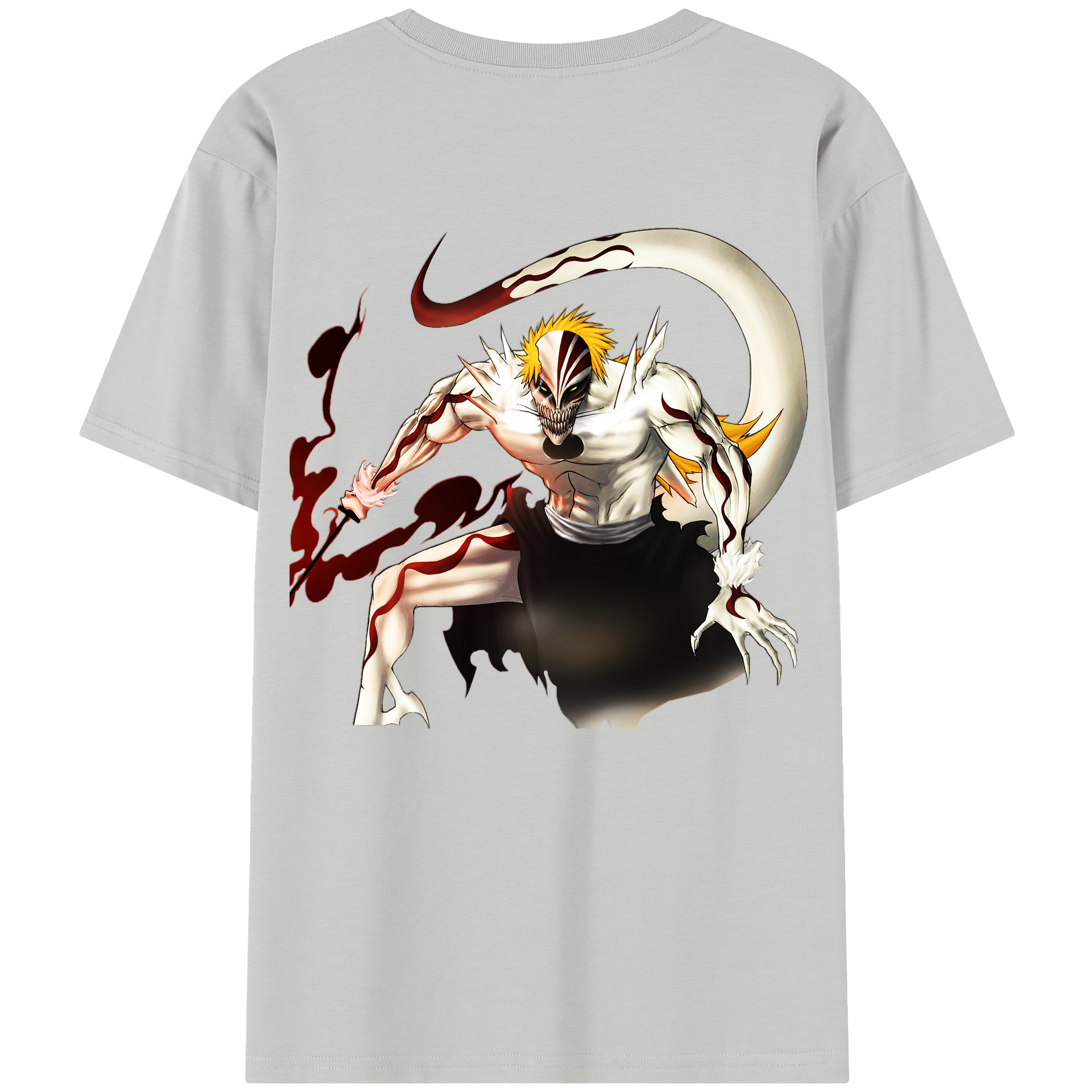 （画像用） ブリーチ 黒崎一護（くろさき いちご）BLEACH Kurosaki Ichigo 綿100％半袖Tシャツ（背面プリント）