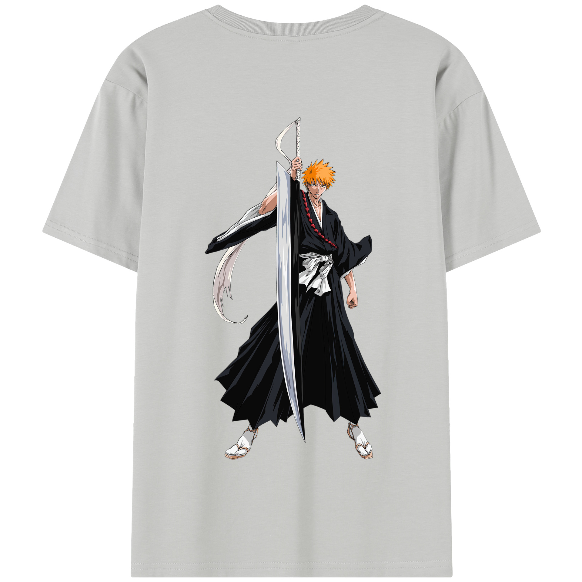 （画像用） ブリーチ 黒崎一護（くろさき いちご）BLEACH Kurosaki Ichigo 綿100％半袖Tシャツ（背面プリント）