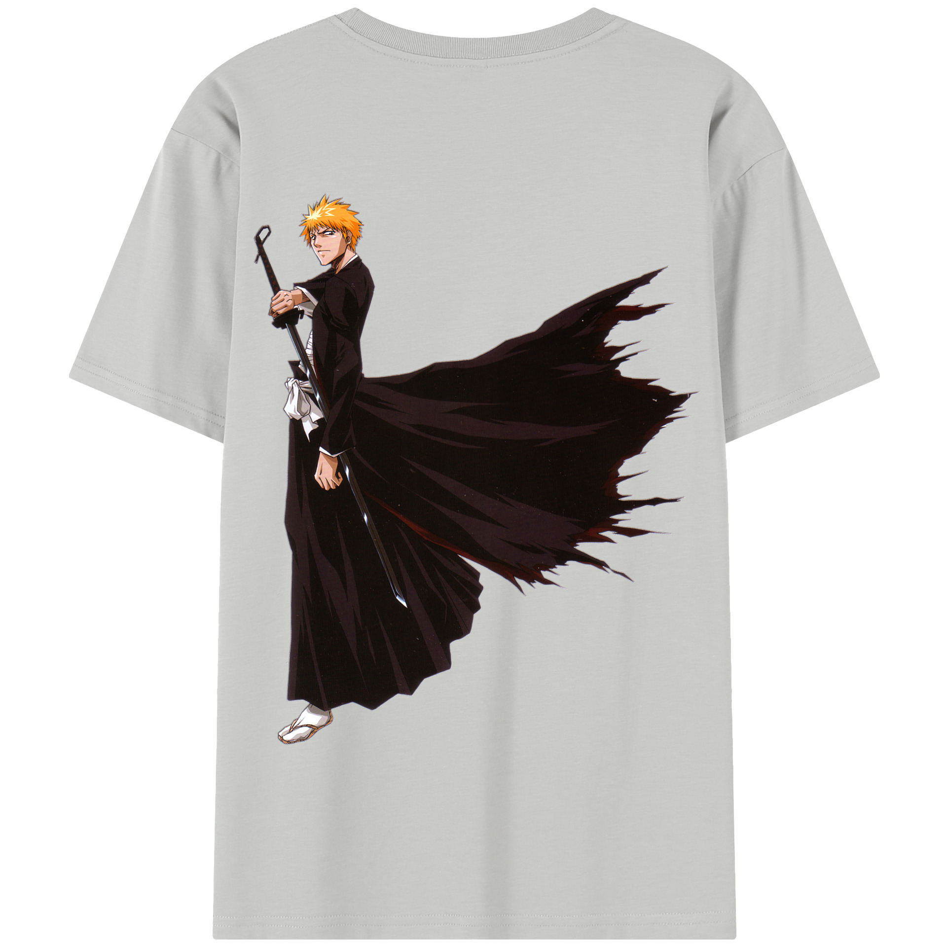 （画像用） ブリーチ 黒崎一護（くろさき いちご）BLEACH Kurosaki Ichigo 綿100％半袖Tシャツ（背面プリント）