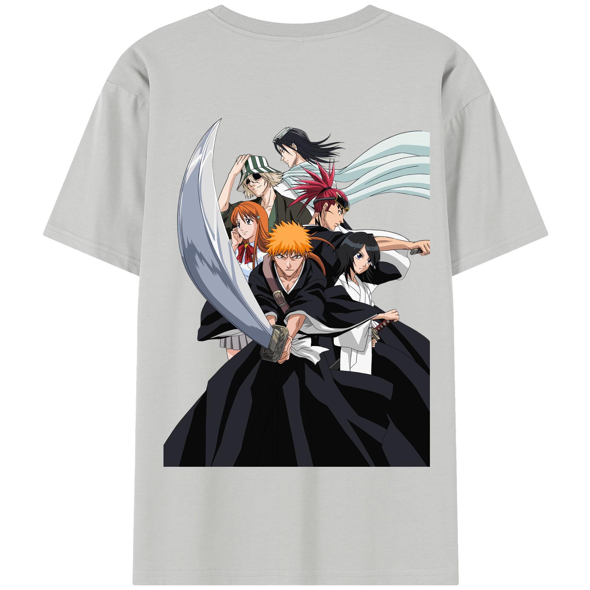（画像用） ブリーチ 黒崎一護（くろさき いちご）BLEACH Kurosaki Ichigo 綿100％半袖Tシャツ（背面プリント）