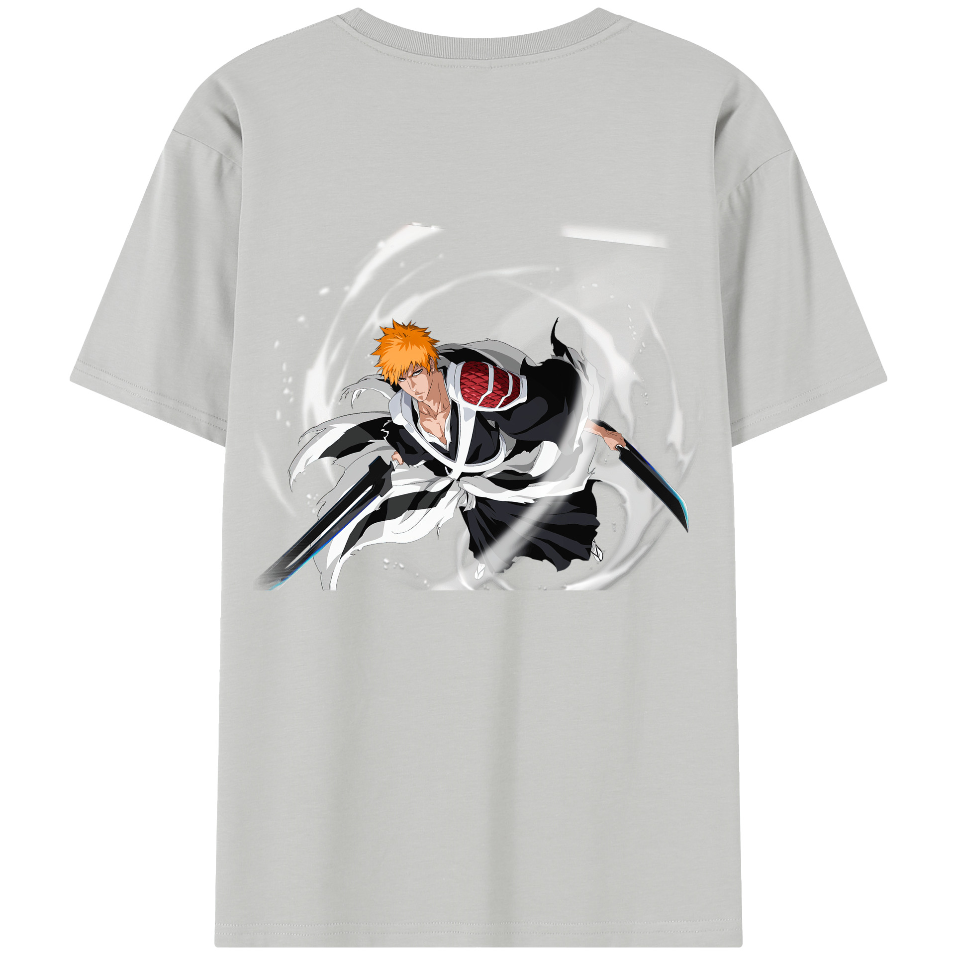 （画像用） ブリーチ 黒崎一護（くろさき いちご）BLEACH Kurosaki Ichigo 綿100％半袖Tシャツ（背面プリント）