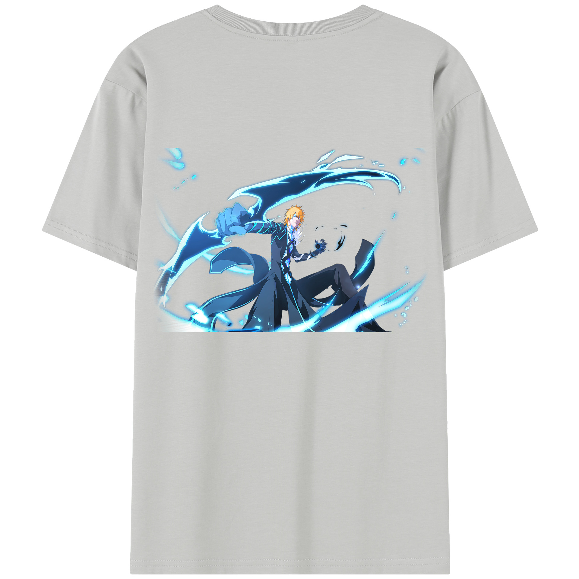 （画像用） ブリーチ 黒崎一護（くろさき いちご）BLEACH Kurosaki Ichigo 綿100％半袖Tシャツ（背面プリント）