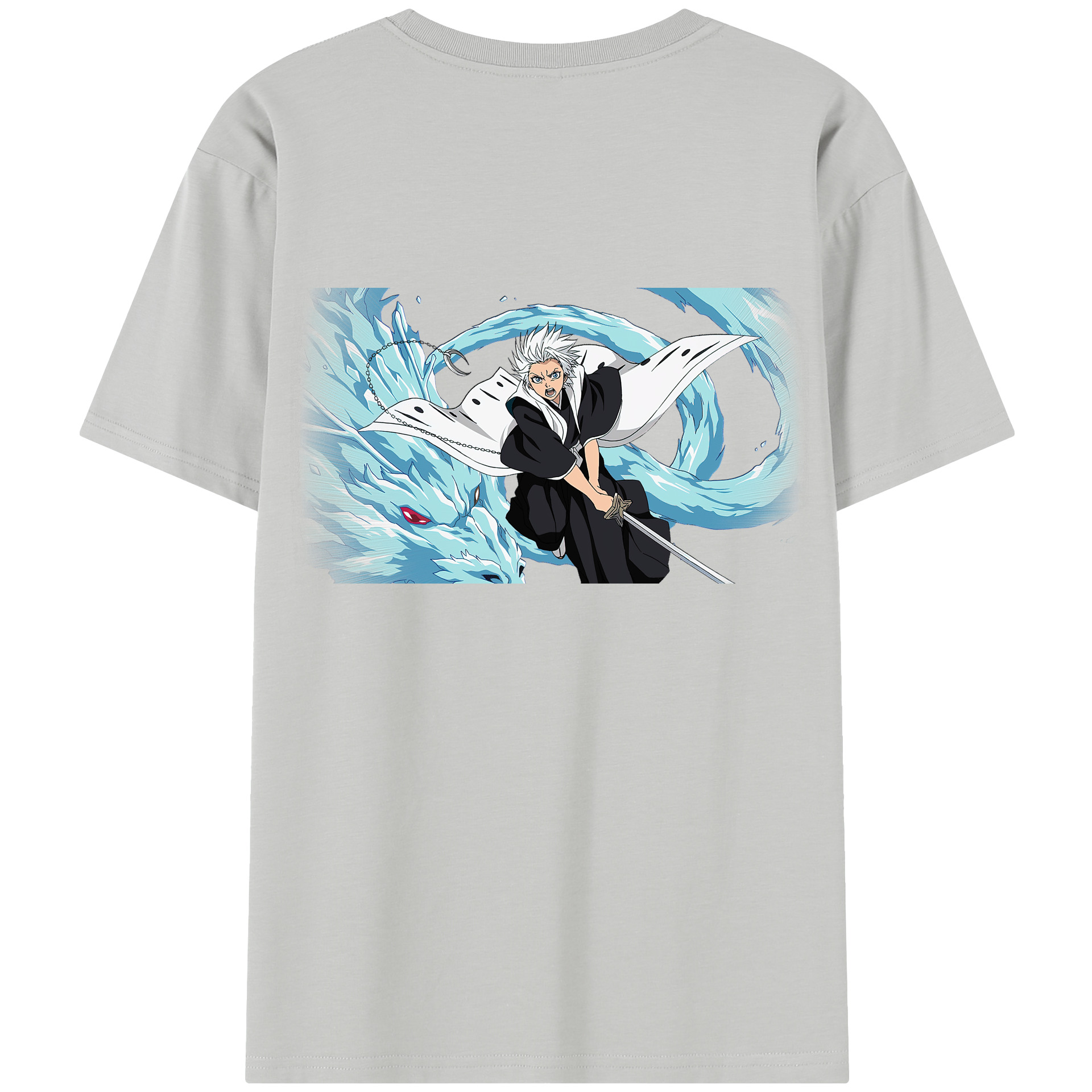 （画像用） ブリーチ 日番谷冬獅郎（ひつがや とうしろう） BLEACH Hitsugaya Toushirou 綿100％半袖Tシャツ（背面プリント）