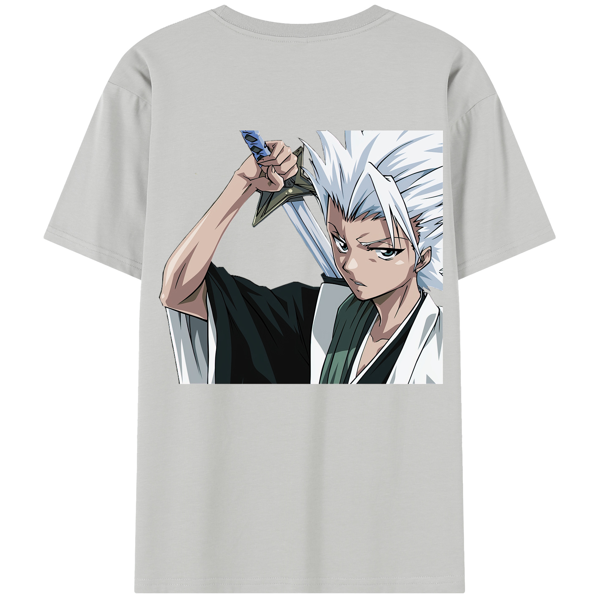 （画像用） ブリーチ 日番谷冬獅郎（ひつがや とうしろう） BLEACH Hitsugaya Toushirou 綿100％半袖Tシャツ（背面プリント）