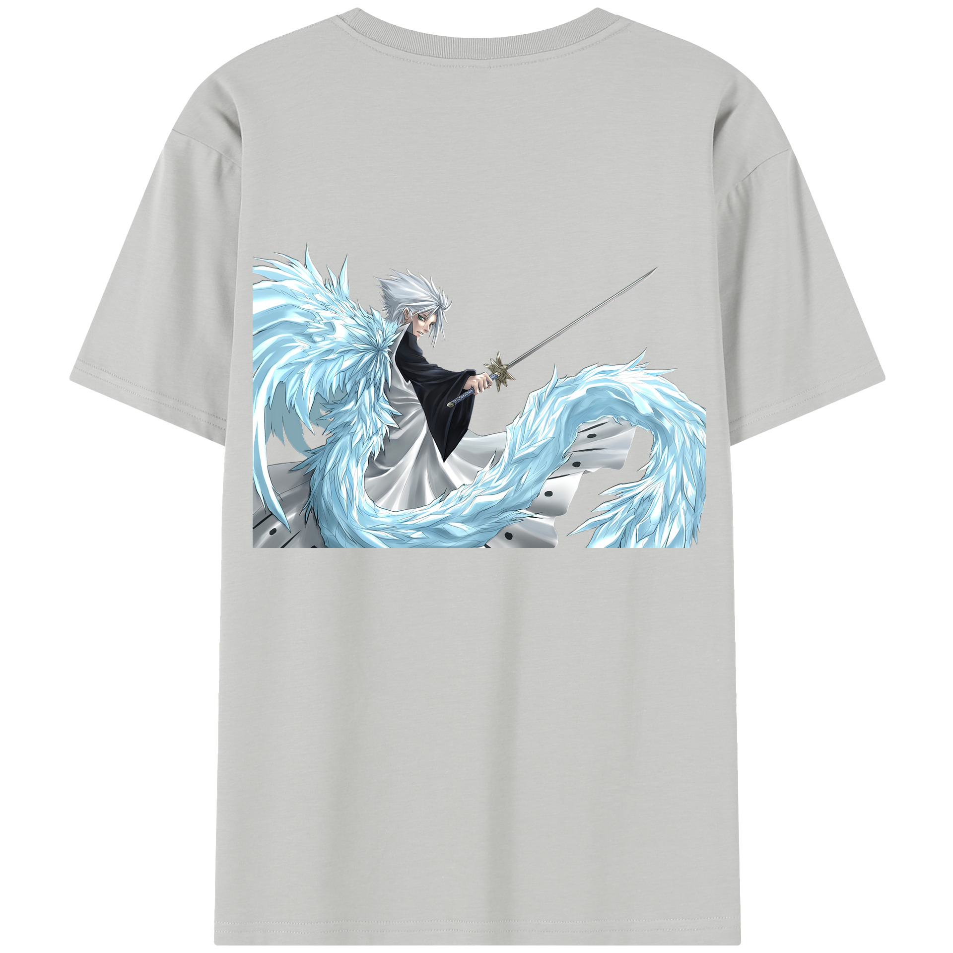 （画像用） ブリーチ 日番谷冬獅郎（ひつがや とうしろう） BLEACH Hitsugaya Toushirou 綿100％半袖Tシャツ（背面プリント）