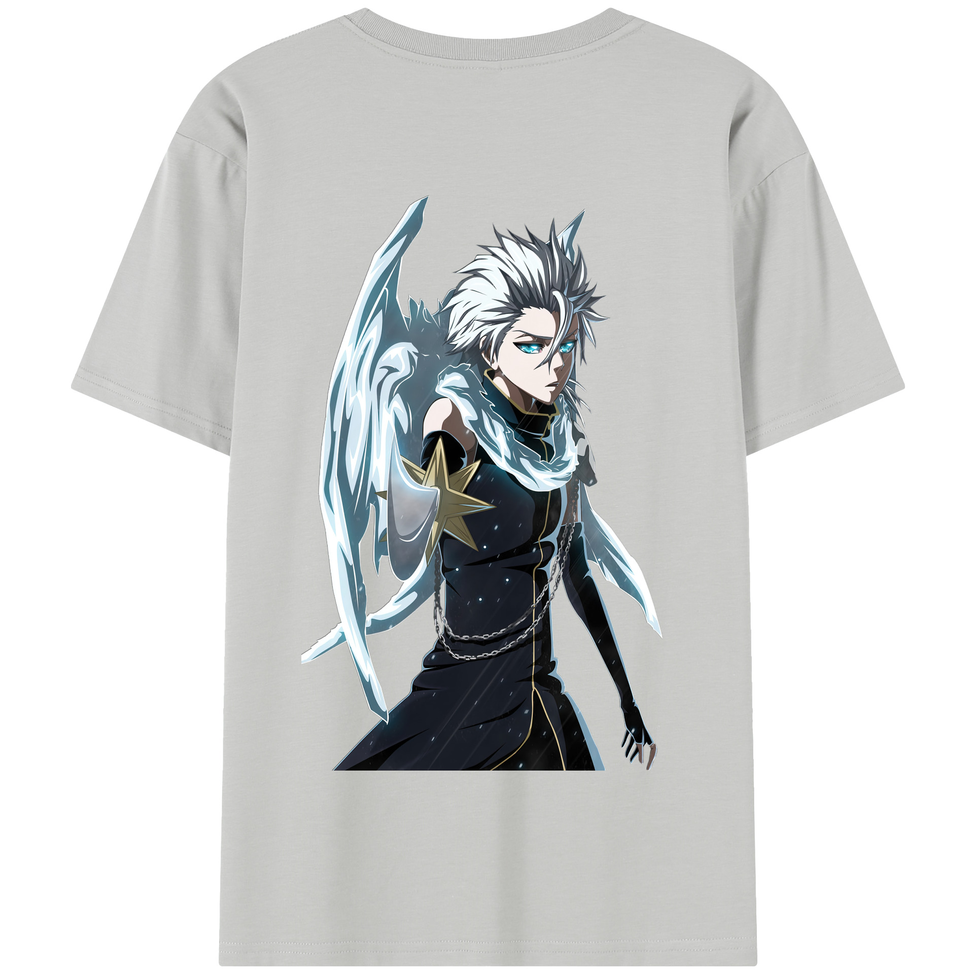 （画像用） ブリーチ 日番谷冬獅郎（ひつがや とうしろう） BLEACH Hitsugaya Toushirou 綿100％半袖Tシャツ（背面プリント）