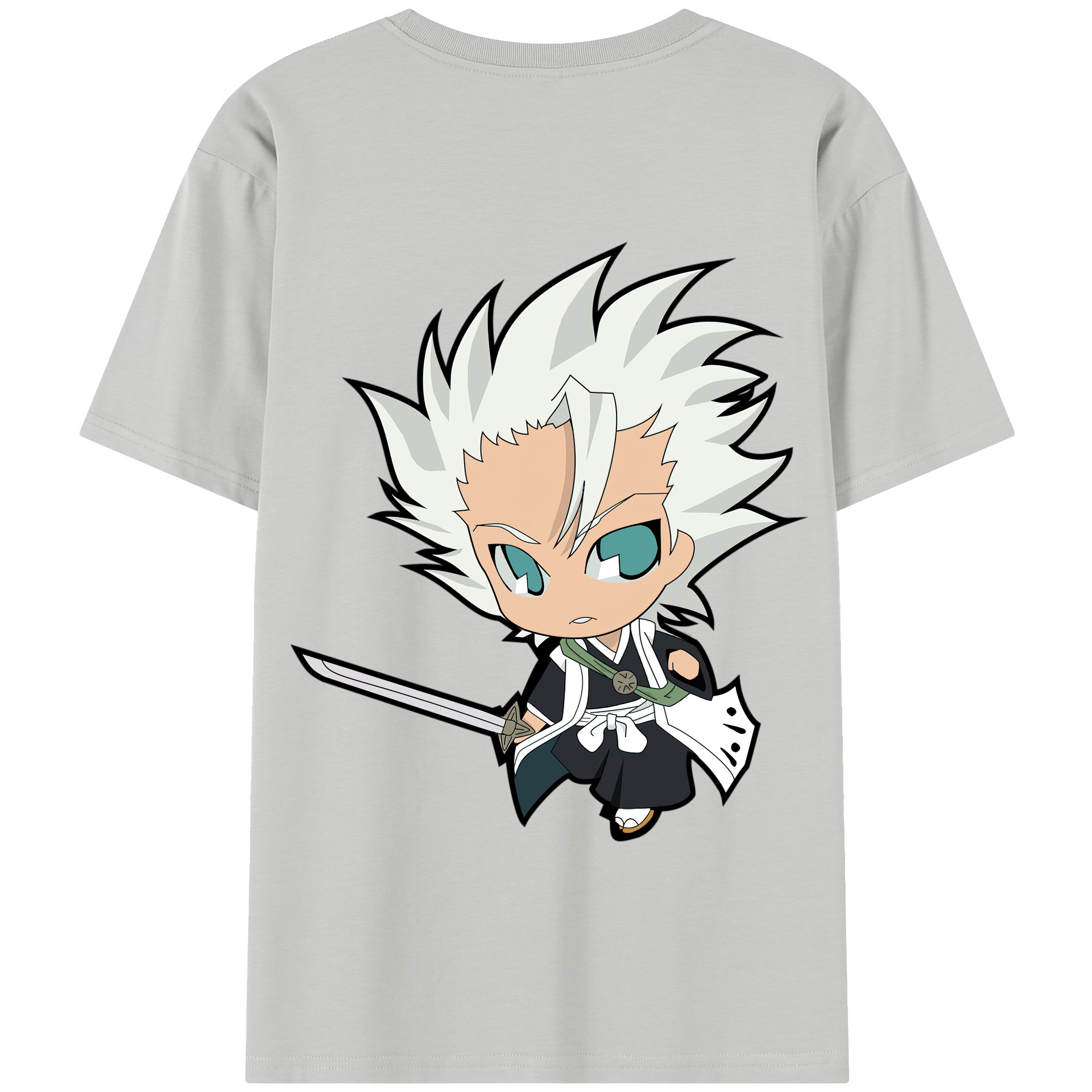 （画像用） ブリーチ 日番谷冬獅郎（ひつがや とうしろう） BLEACH Hitsugaya Toushirou 綿100％半袖Tシャツ（背面プリント）