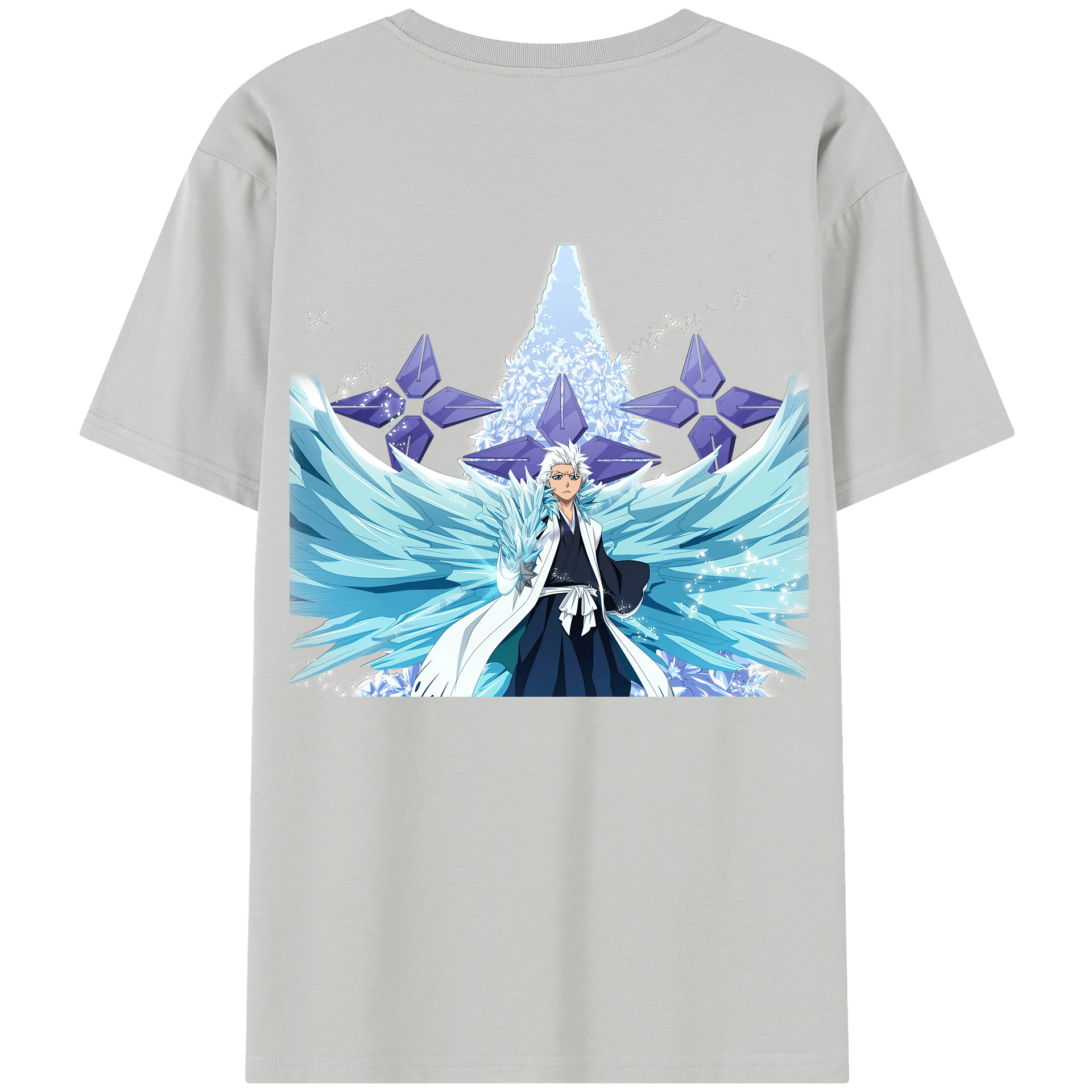 （画像用） ブリーチ 日番谷冬獅郎（ひつがや とうしろう） BLEACH Hitsugaya Toushirou 綿100％半袖Tシャツ（背面プリント）