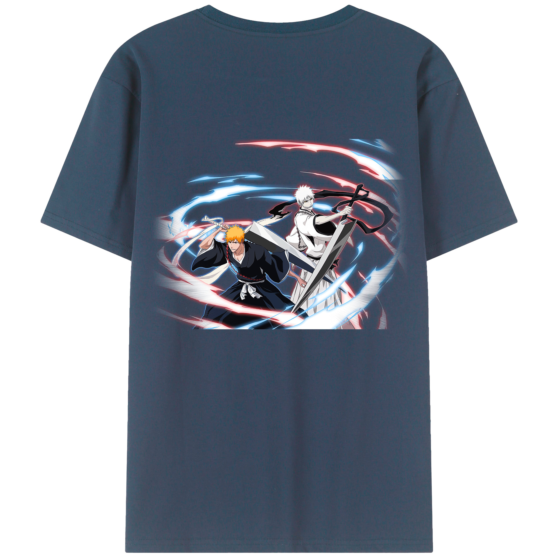 （画像用） ブリーチ 黒崎一護（くろさき いちご）BLEACH Kurosaki Ichigo 綿100％半袖Tシャツ（背面プリント）