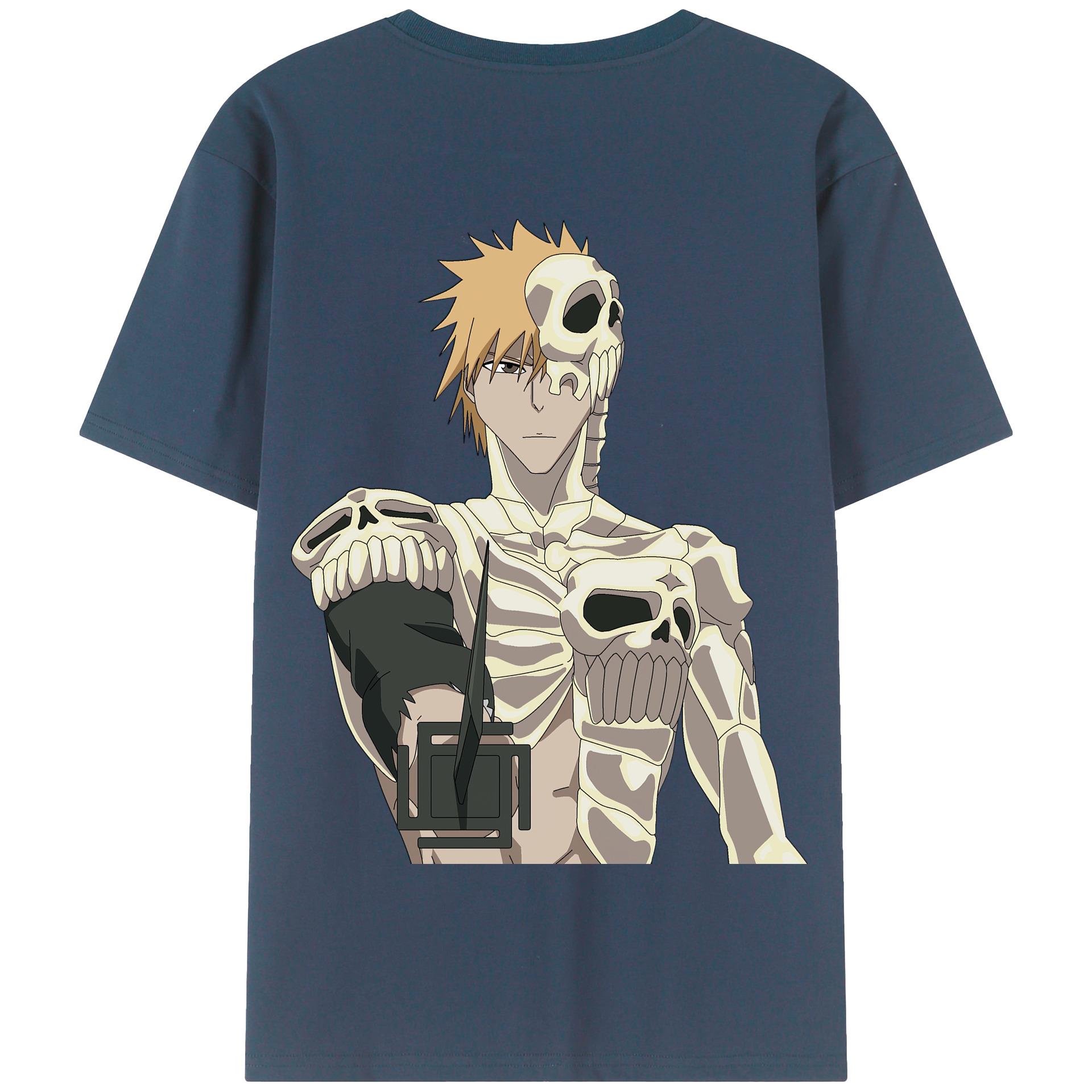 （画像用） ブリーチ 黒崎一護（くろさき いちご）BLEACH Kurosaki Ichigo 綿100％半袖Tシャツ（背面プリント）
