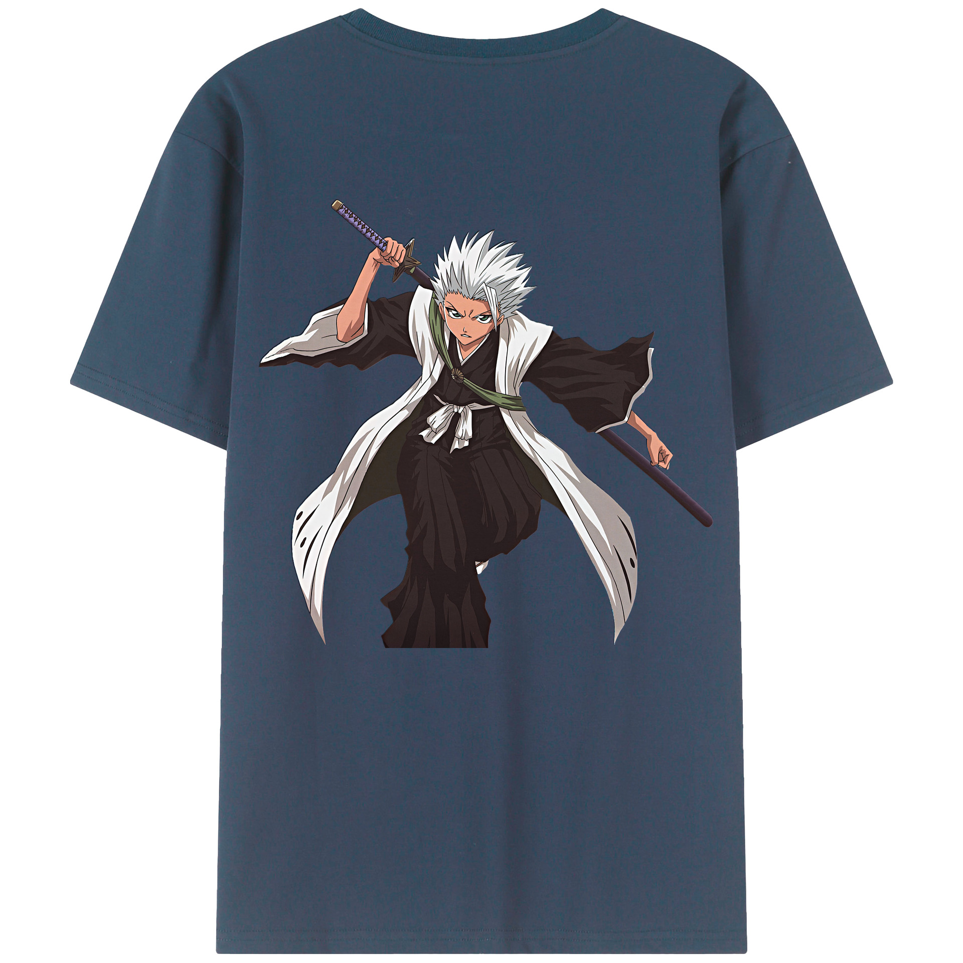 （画像用） ブリーチ 日番谷冬獅郎（ひつがや とうしろう） BLEACH Hitsugaya Toushirou 綿100％半袖Tシャツ（背面プリント）