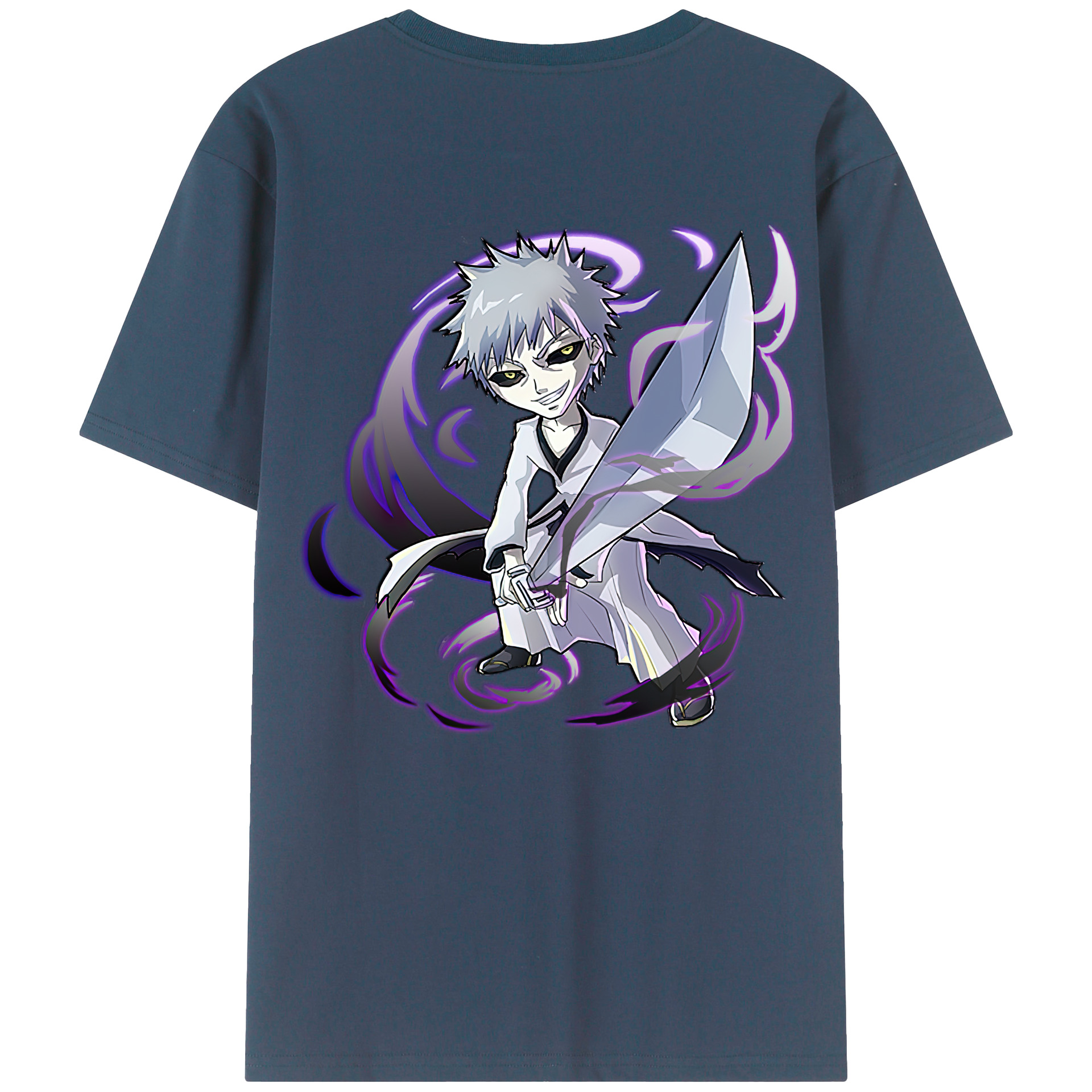 （画像用） ブリーチ 黒崎一護（くろさき いちご）BLEACH Kurosaki Ichigo 綿100％半袖Tシャツ（背面プリント）