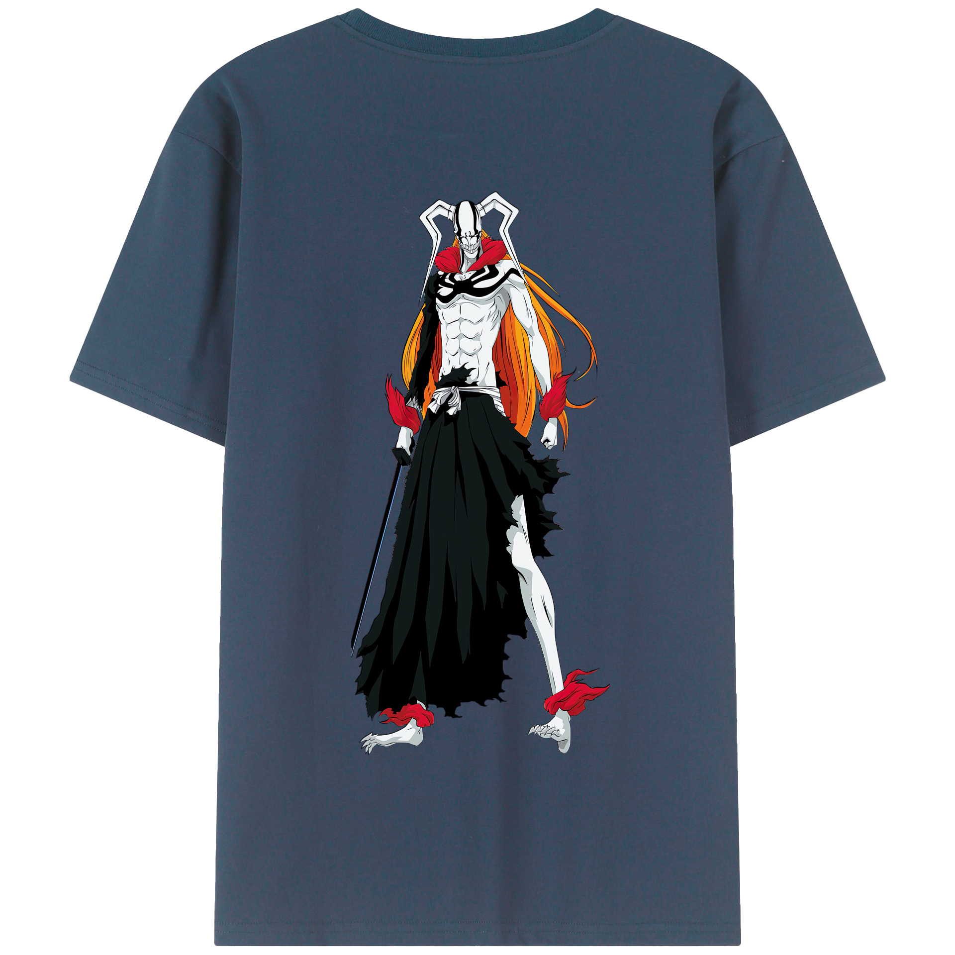 （画像用） ブリーチ 黒崎一護（くろさき いちご）BLEACH Kurosaki Ichigo 綿100％半袖Tシャツ（背面プリント）