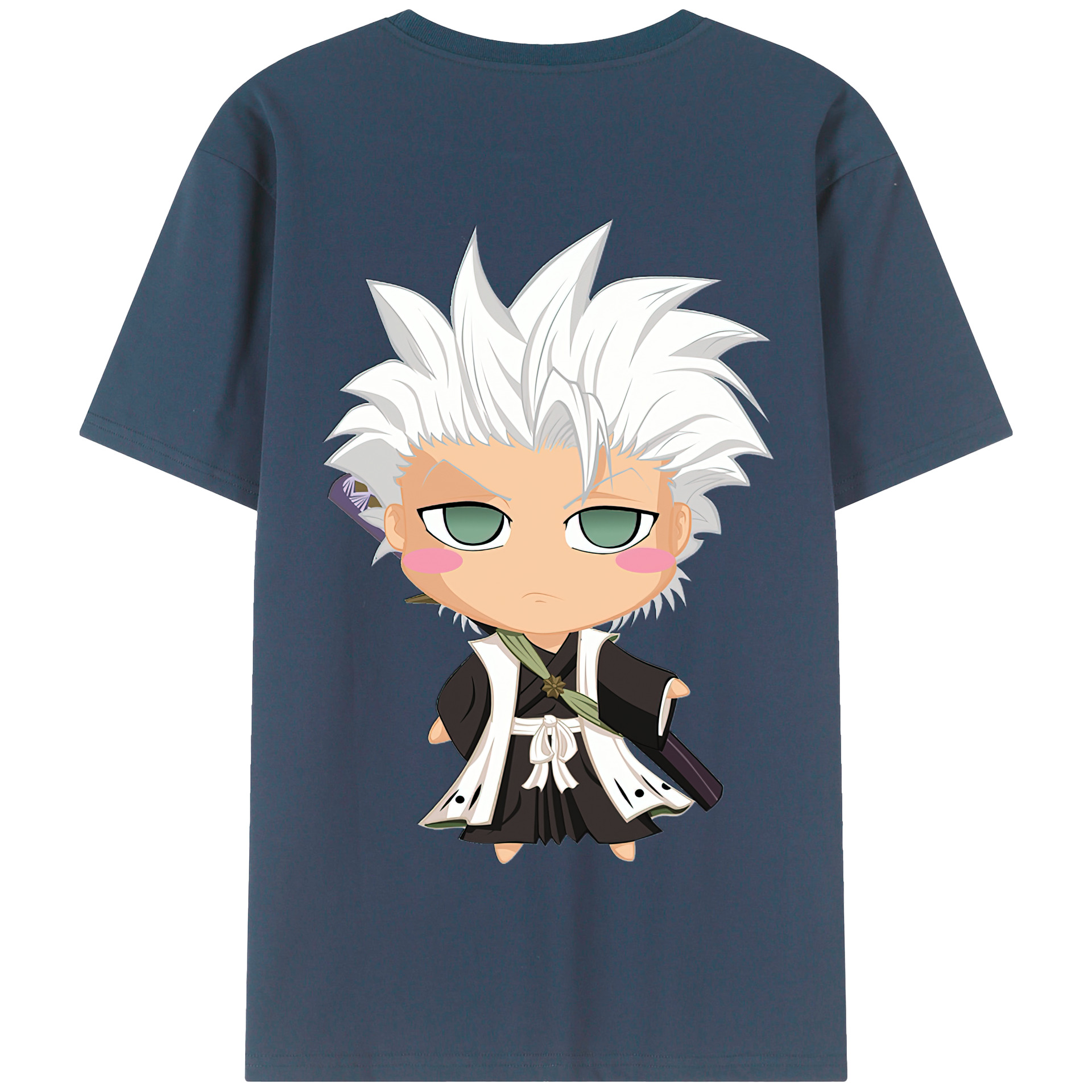 （画像用） ブリーチ 日番谷冬獅郎（ひつがや とうしろう） BLEACH Hitsugaya Toushirou 綿100％半袖Tシャツ（背面プリント）