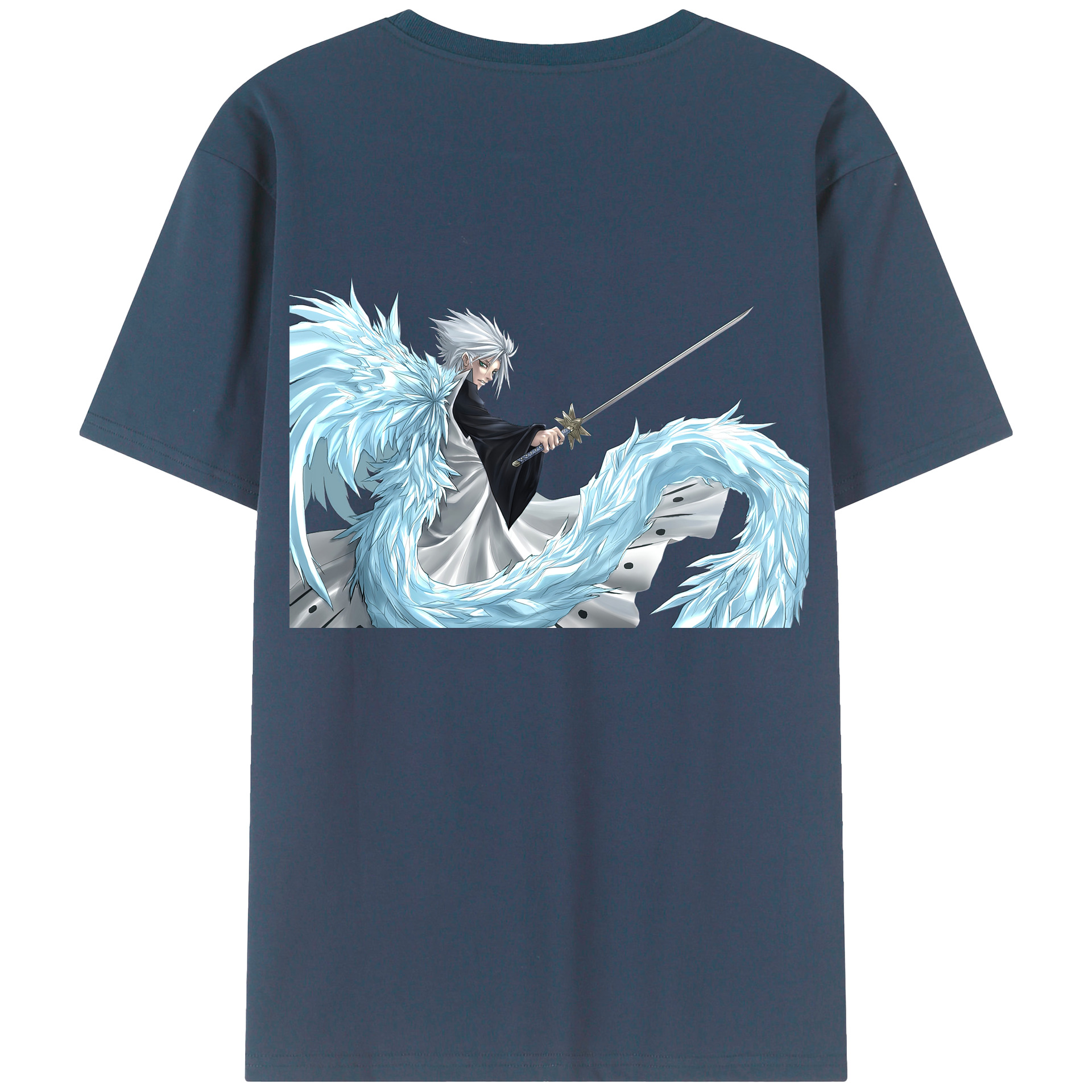 （画像用） ブリーチ 日番谷冬獅郎（ひつがや とうしろう） BLEACH Hitsugaya Toushirou 綿100％半袖Tシャツ（背面プリント）