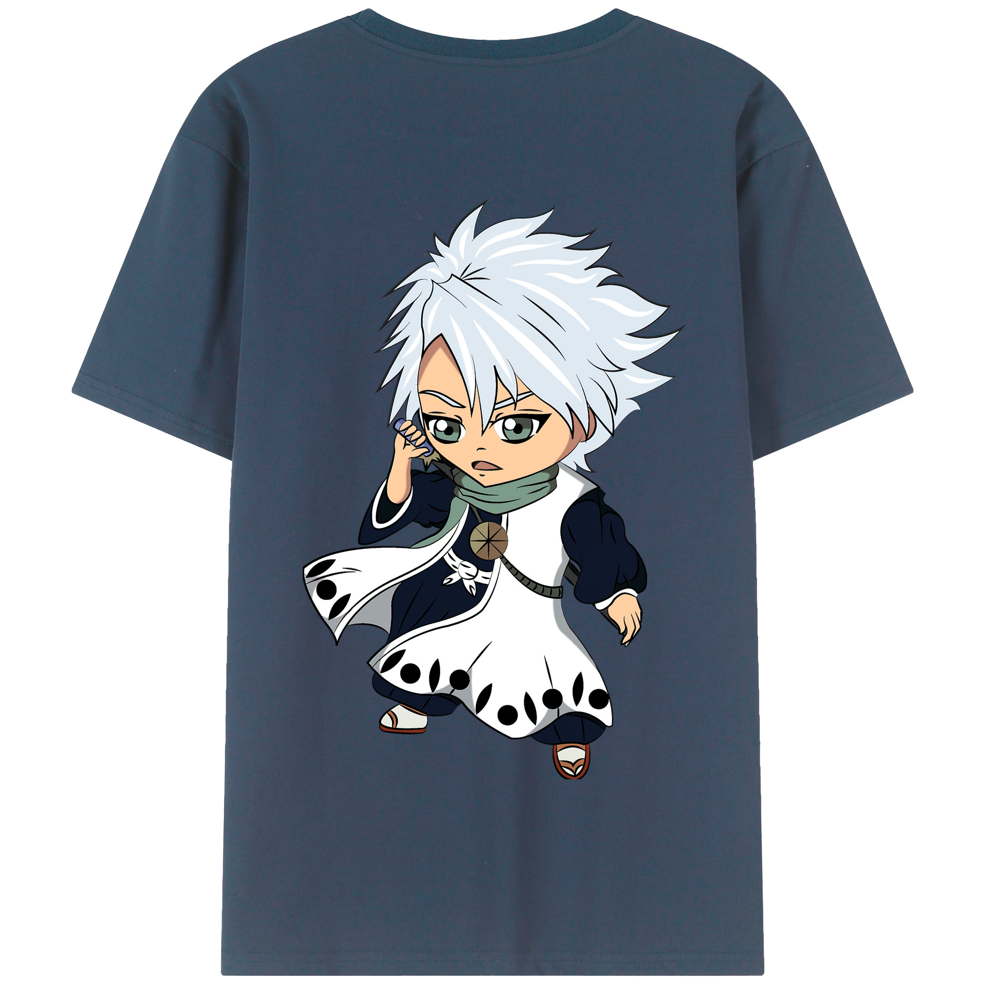 （画像用） ブリーチ 日番谷冬獅郎（ひつがや とうしろう） BLEACH Hitsugaya Toushirou 綿100％半袖Tシャツ（背面プリント）