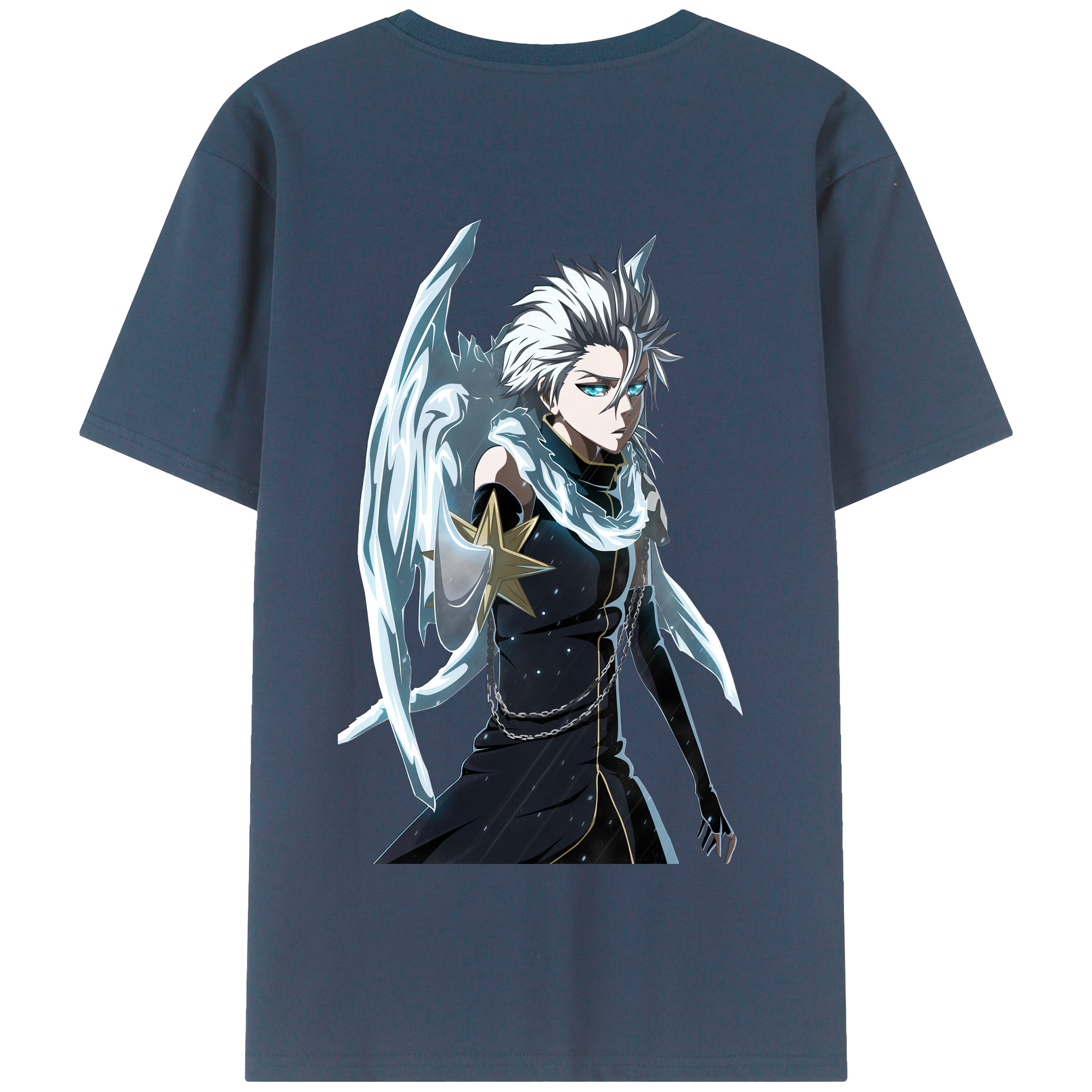（画像用） ブリーチ 日番谷冬獅郎（ひつがや とうしろう） BLEACH Hitsugaya Toushirou 綿100％半袖Tシャツ（背面プリント）