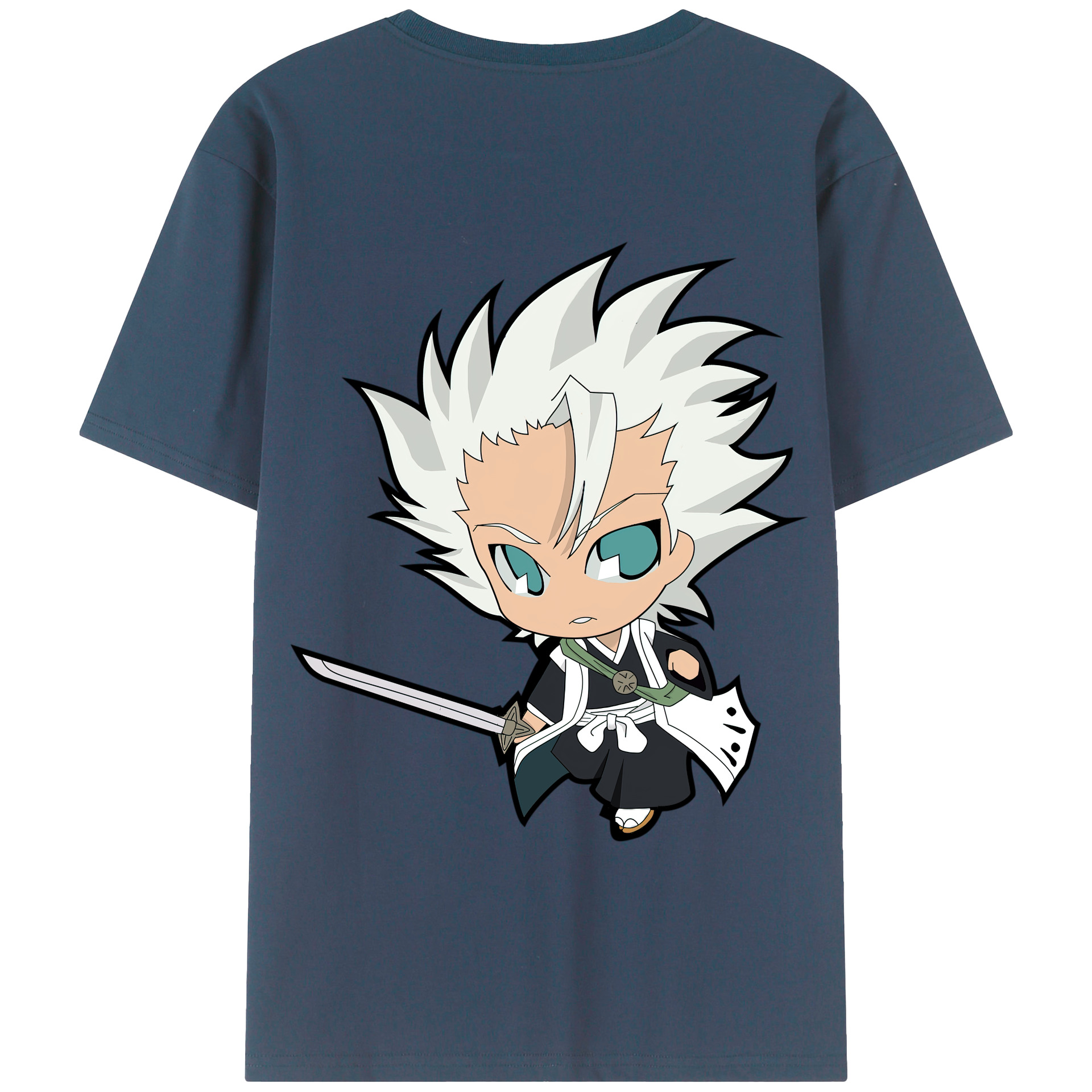 （画像用） ブリーチ 日番谷冬獅郎（ひつがや とうしろう） BLEACH Hitsugaya Toushirou 綿100％半袖Tシャツ（背面プリント）