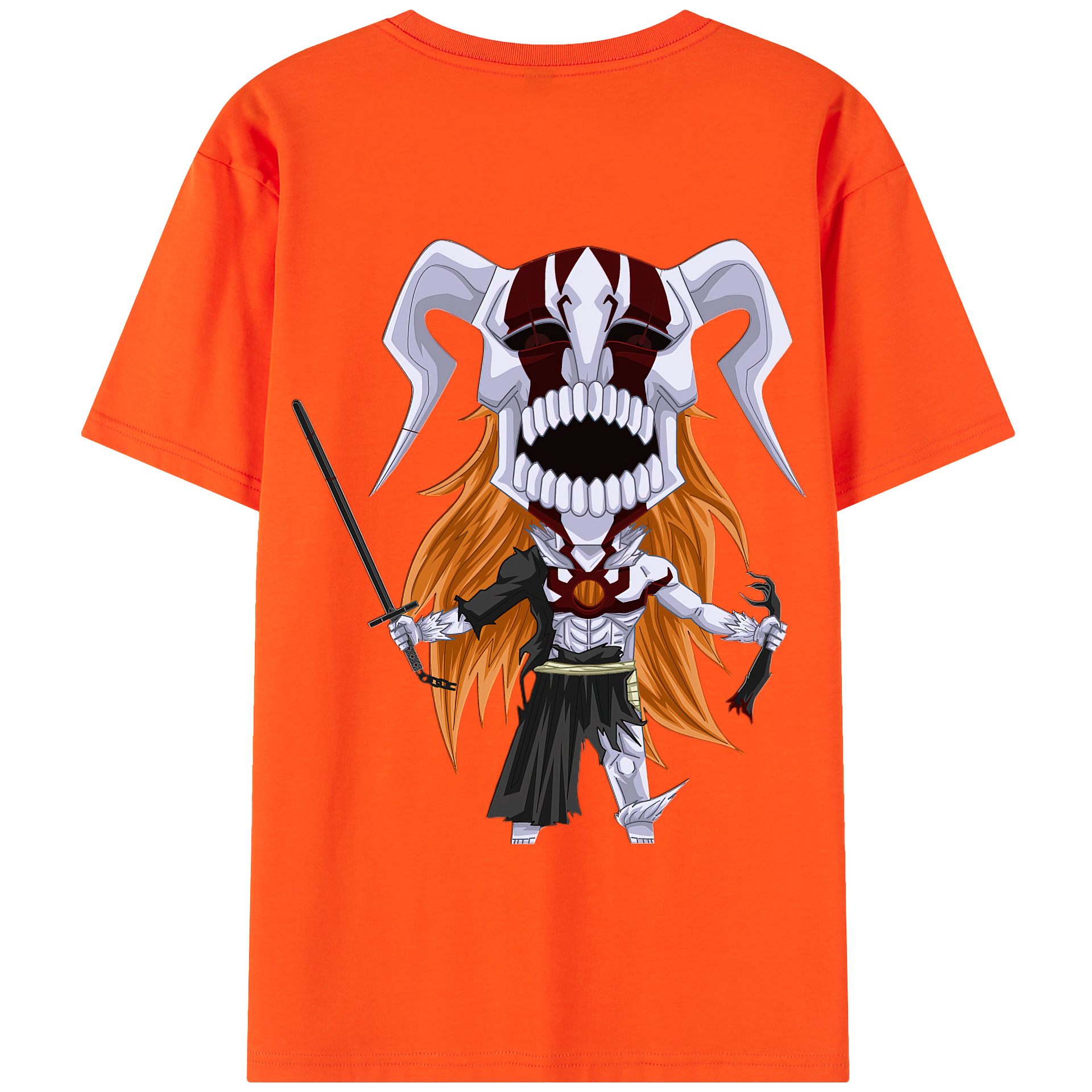 （画像用） ブリーチ 黒崎一護（くろさき いちご）BLEACH Kurosaki Ichigo 綿100％半袖Tシャツ（背面プリント）