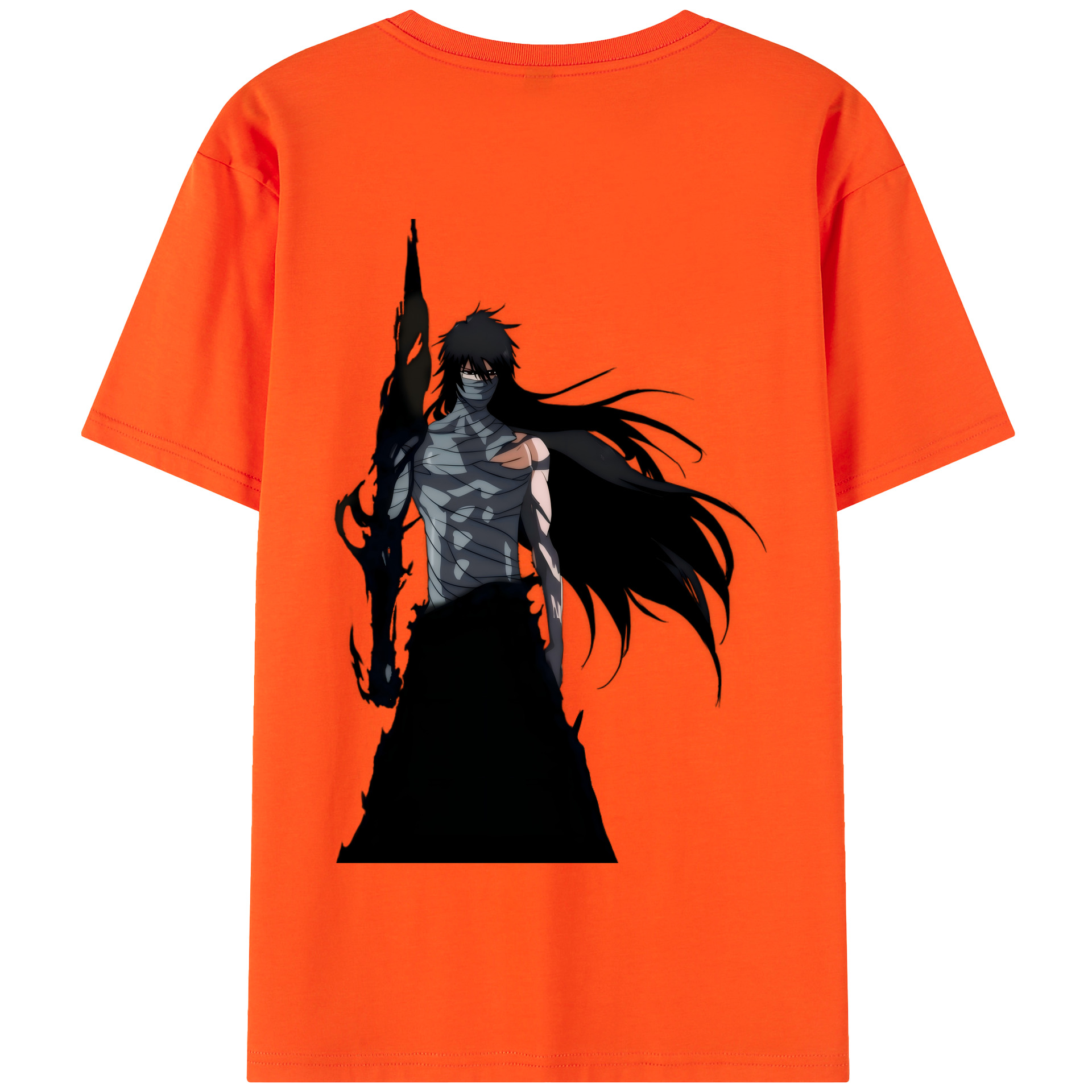 （画像用） ブリーチ 黒崎一護（くろさき いちご）BLEACH Kurosaki Ichigo 綿100％半袖Tシャツ（背面プリント）