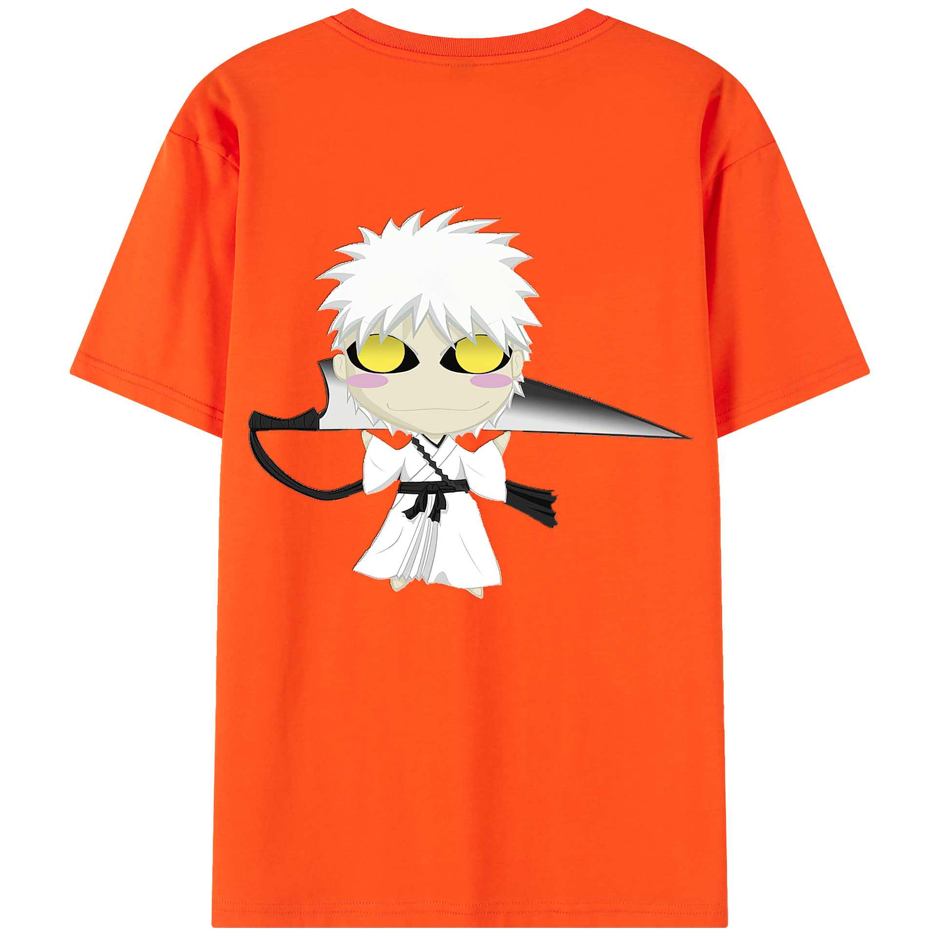（画像用） ブリーチ 黒崎一護（くろさき いちご）BLEACH Kurosaki Ichigo 綿100％半袖Tシャツ（背面プリント）