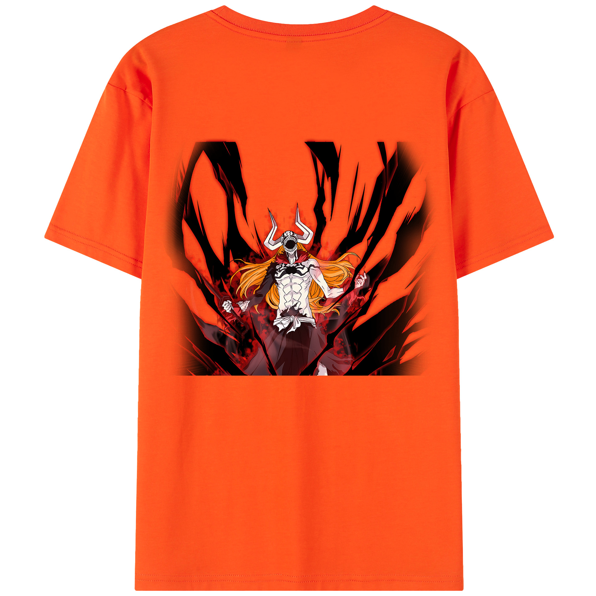 （画像用） ブリーチ 黒崎一護（くろさき いちご）BLEACH Kurosaki Ichigo 綿100％半袖Tシャツ（背面プリント）