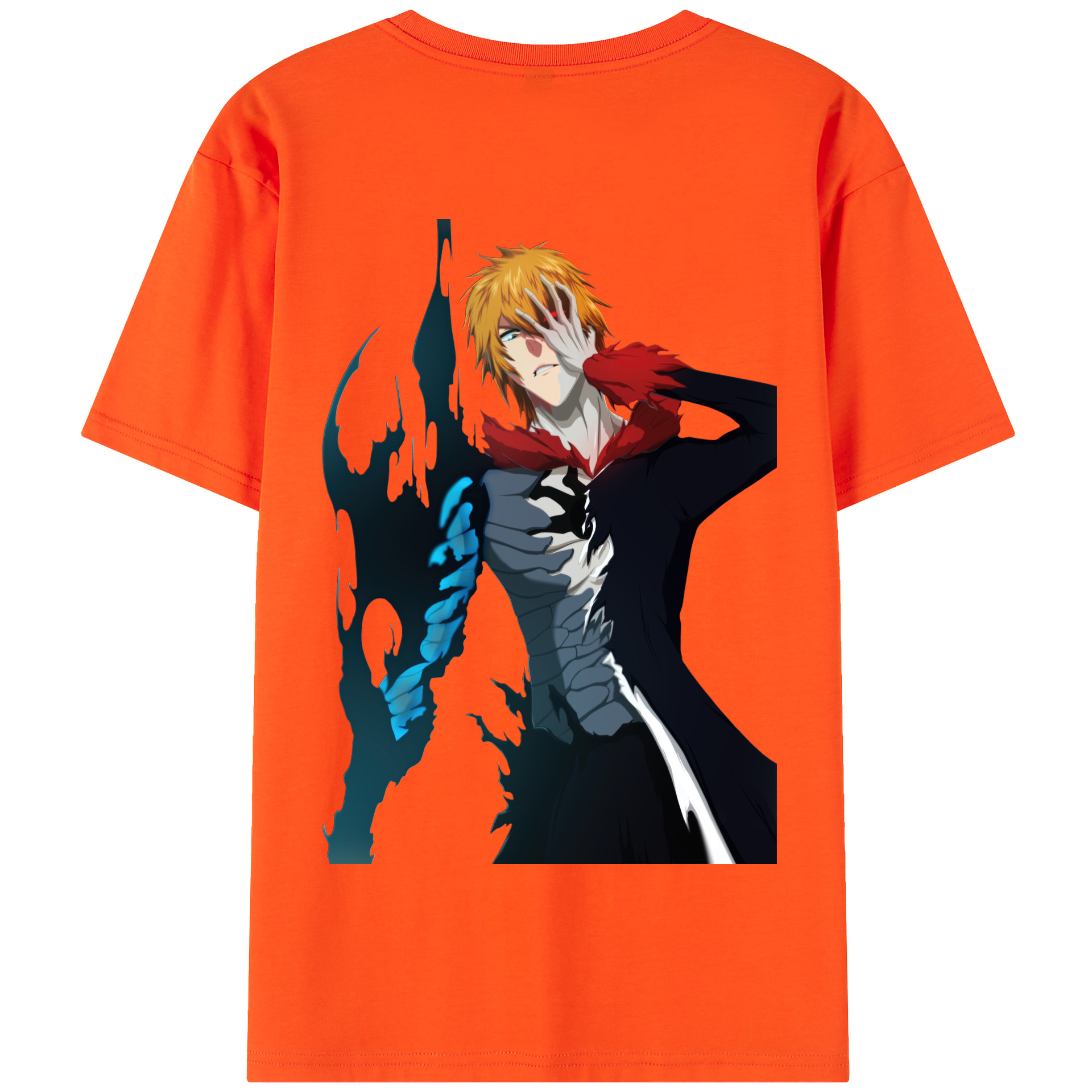 （画像用） ブリーチ 黒崎一護（くろさき いちご）BLEACH Kurosaki Ichigo 綿100％半袖Tシャツ（背面プリント）