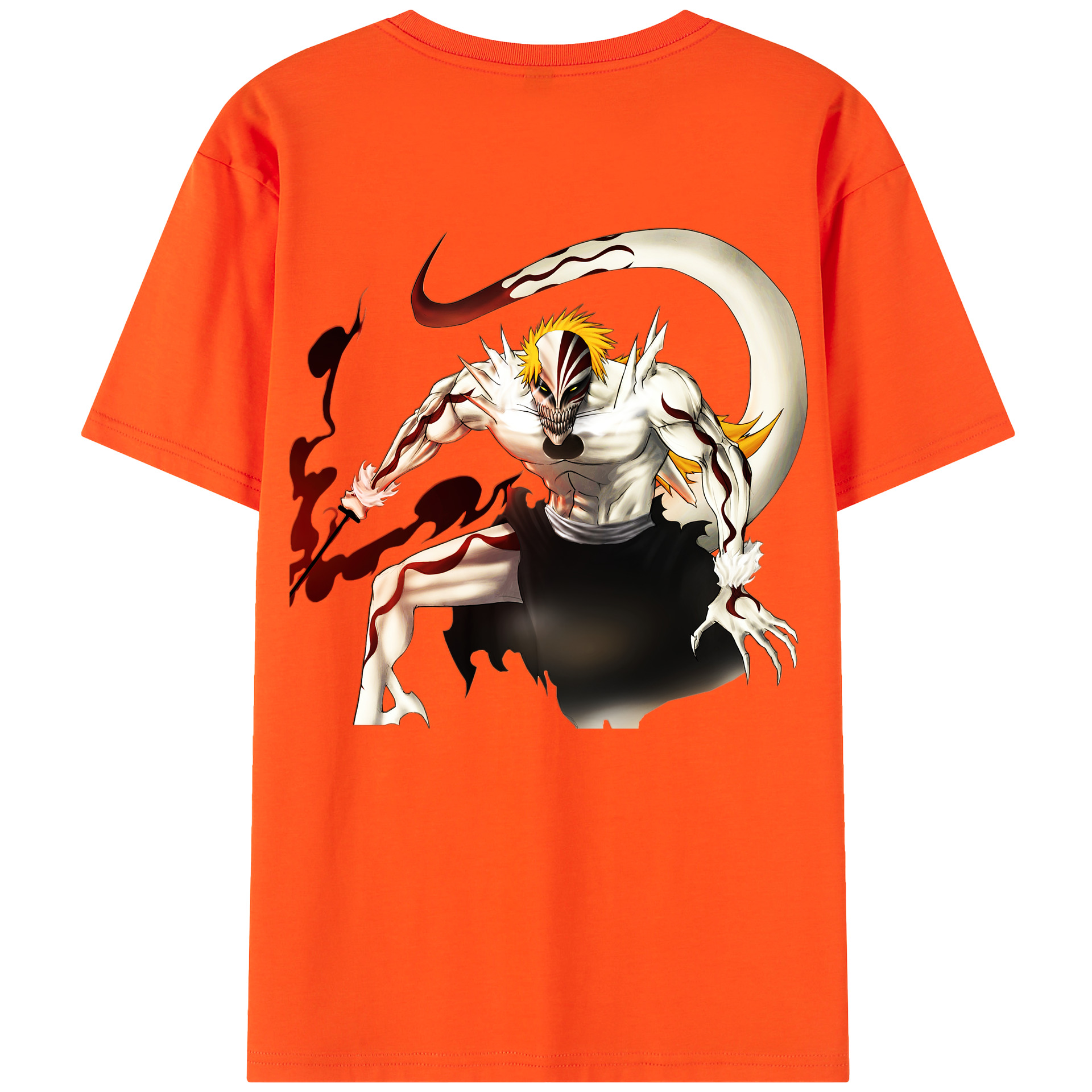 （画像用） ブリーチ 黒崎一護（くろさき いちご）BLEACH Kurosaki Ichigo 綿100％半袖Tシャツ（背面プリント）