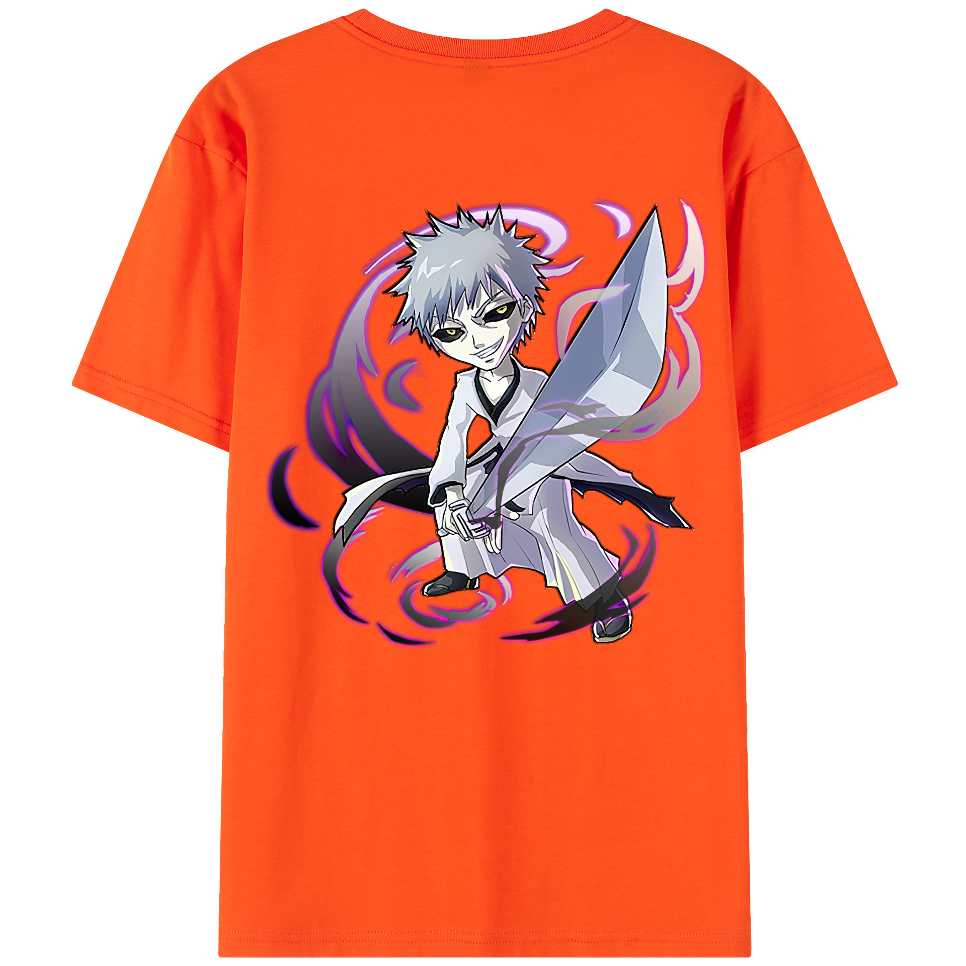（画像用） ブリーチ 黒崎一護（くろさき いちご）BLEACH Kurosaki Ichigo 綿100％半袖Tシャツ（背面プリント）
