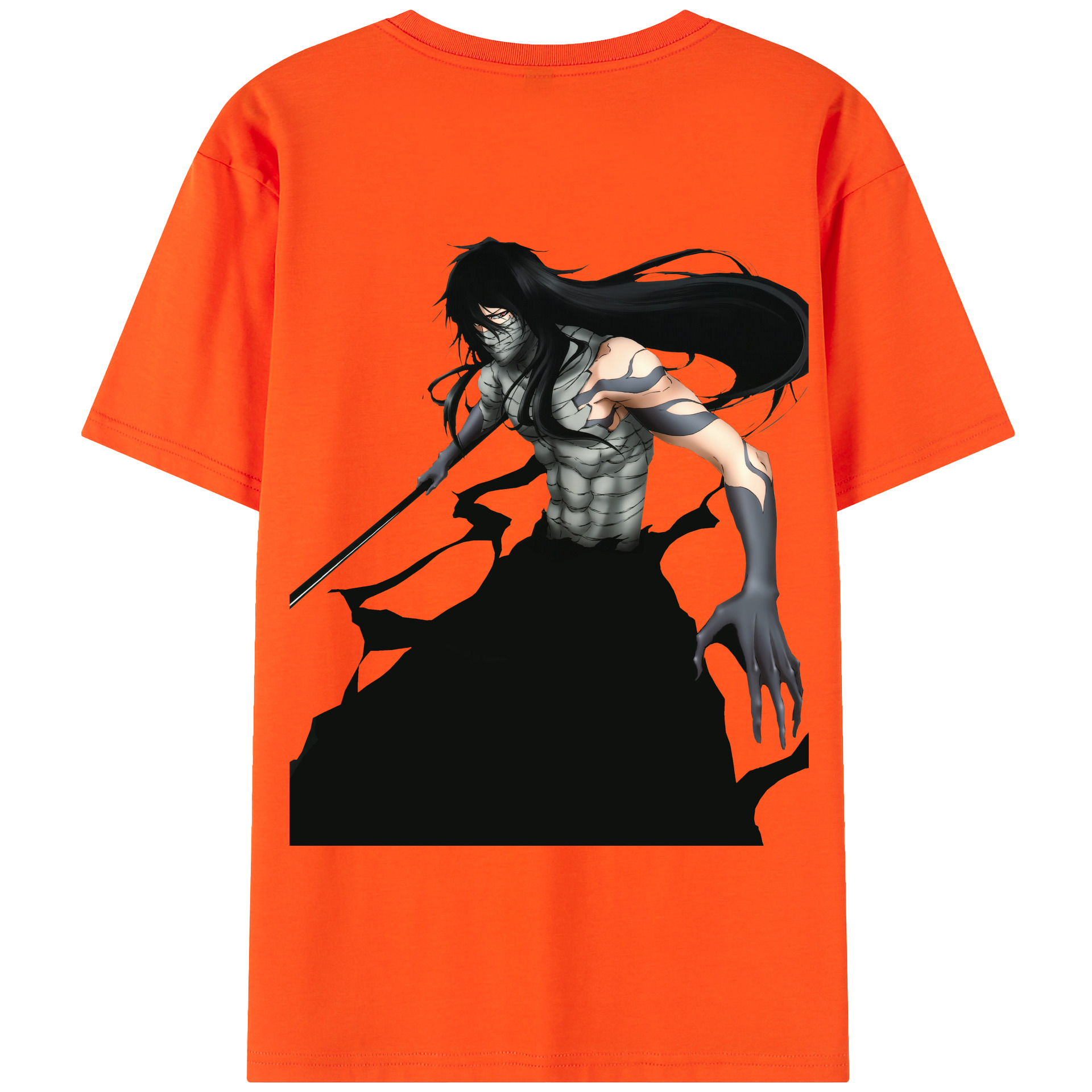 （画像用） ブリーチ 黒崎一護（くろさき いちご）BLEACH Kurosaki Ichigo 綿100％半袖Tシャツ（背面プリント）