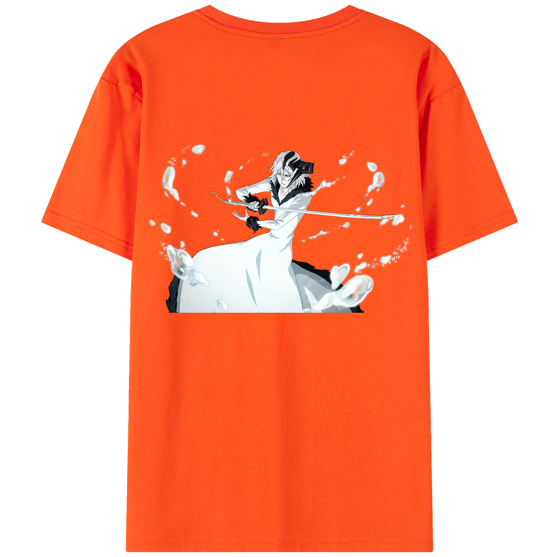 （画像用） ブリーチ 黒崎一護（くろさき いちご）BLEACH Kurosaki Ichigo 綿100％半袖Tシャツ（背面プリント）