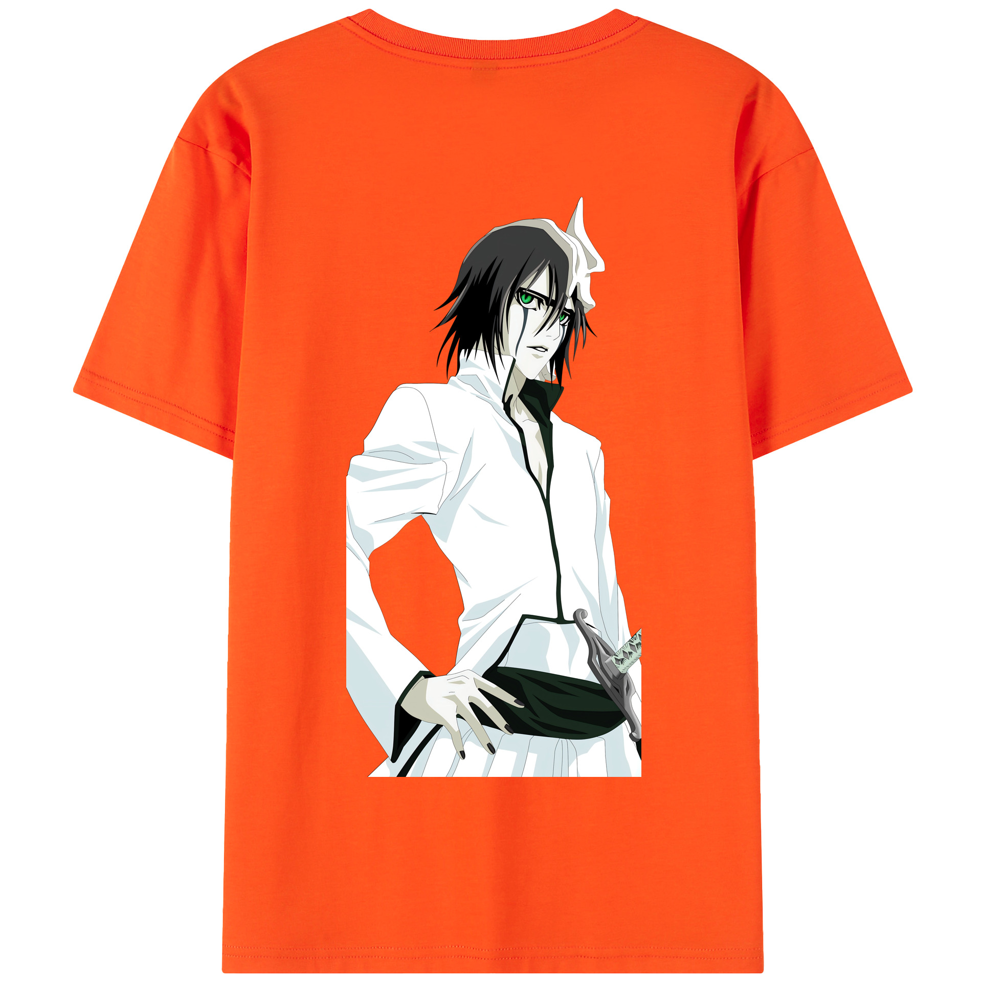 （画像用） ブリーチ ウルキオラ·シファー BLEACH Ulquiorra cifer 綿100％半袖Tシャツ（背面プリント）