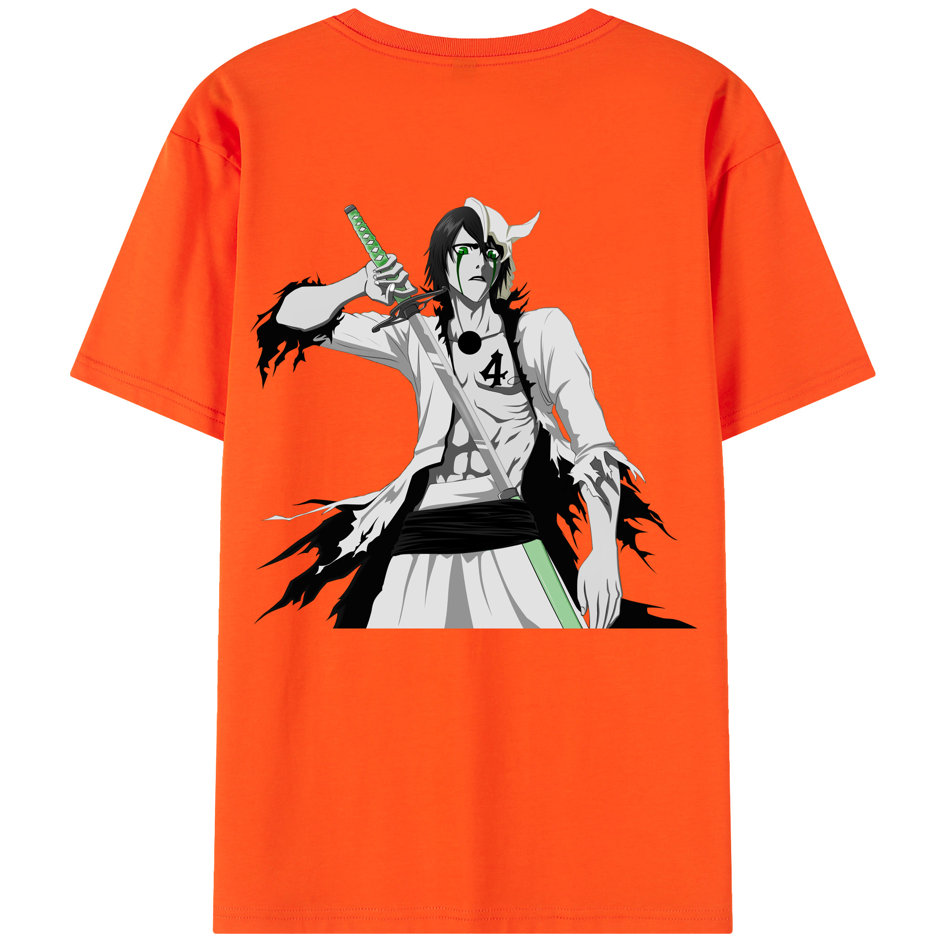 （画像用） ブリーチ ウルキオラ·シファー BLEACH Ulquiorra cifer 綿100％半袖Tシャツ（背面プリント）