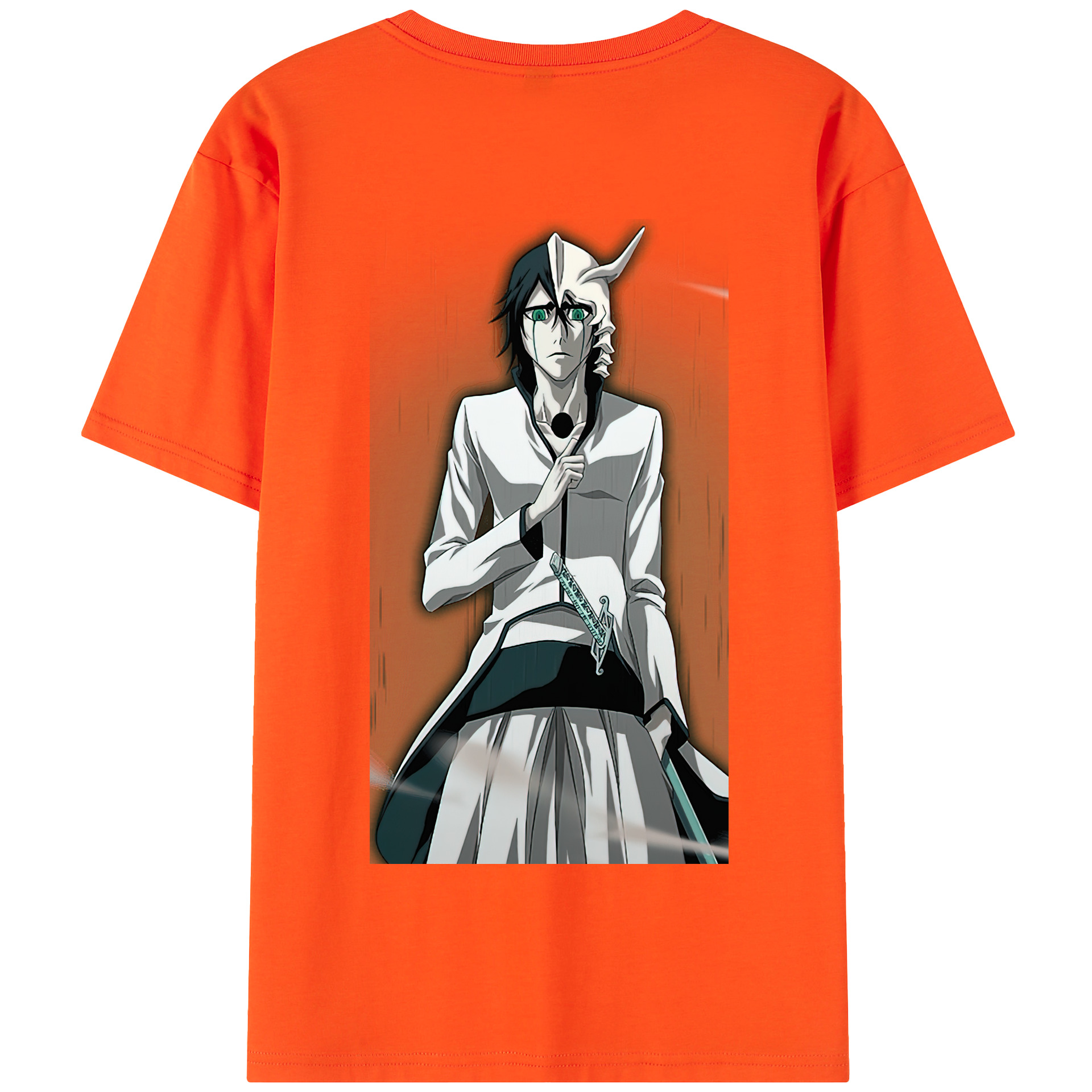 （画像用） ブリーチ ウルキオラ·シファー BLEACH Ulquiorra cifer 綿100％半袖Tシャツ（背面プリント）