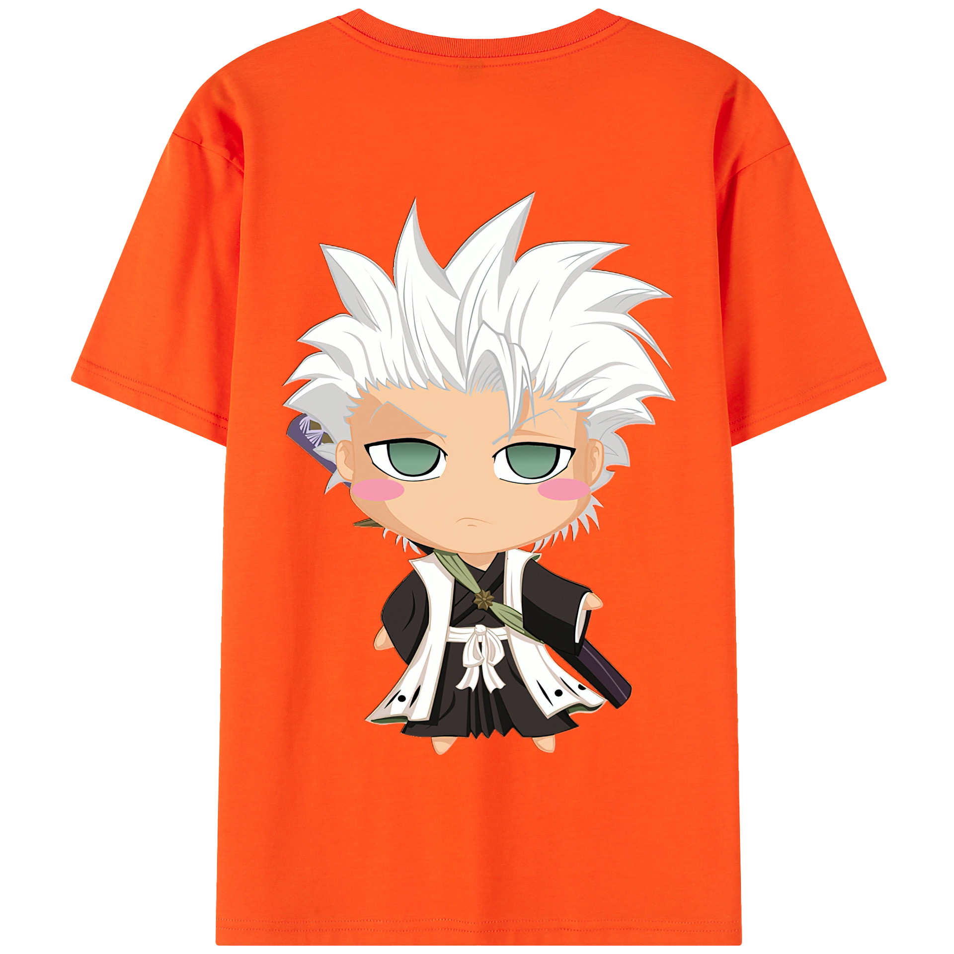 （画像用） ブリーチ 日番谷冬獅郎（ひつがや とうしろう） BLEACH Hitsugaya Toushirou 綿100％半袖Tシャツ（背面プリント）