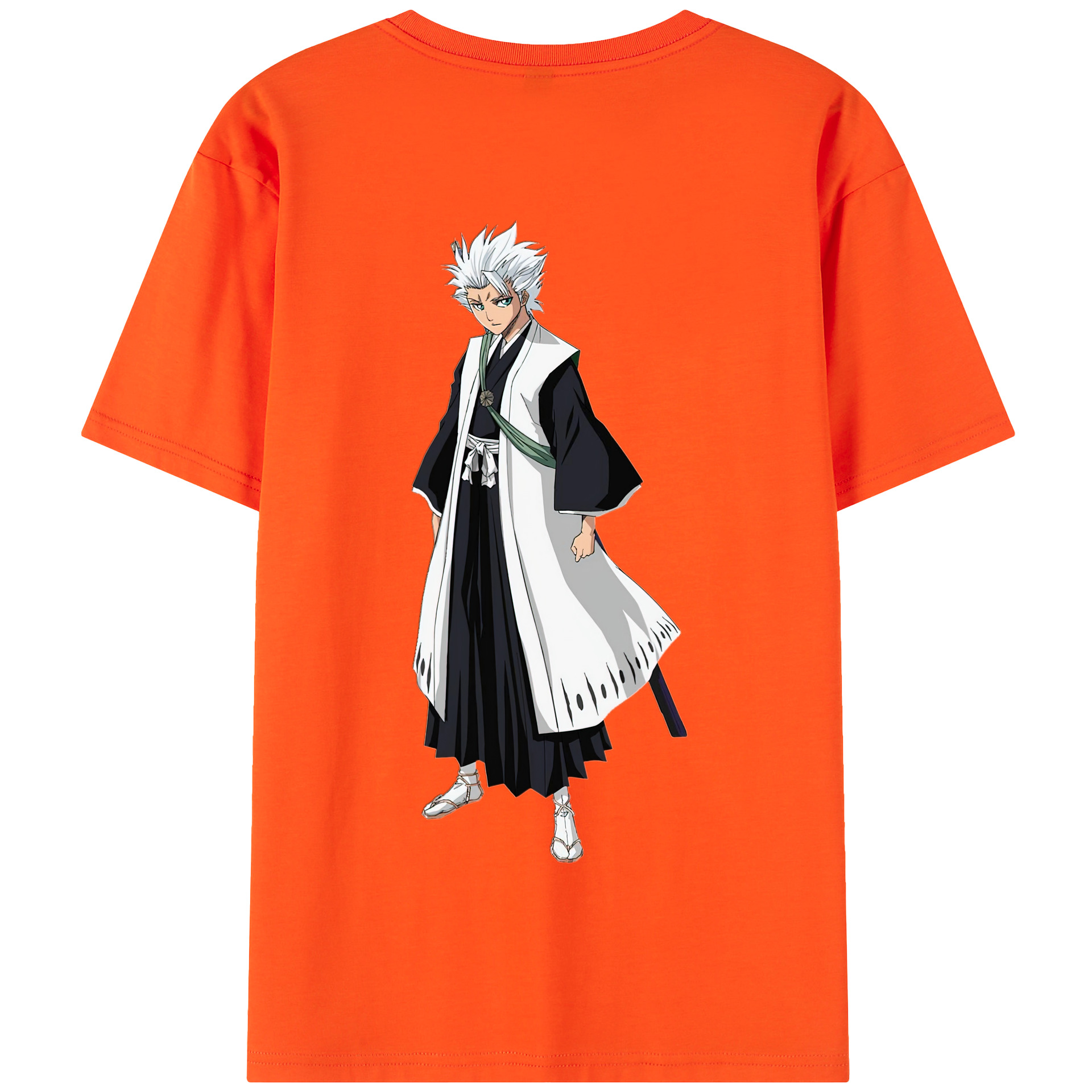 （画像用） ブリーチ 日番谷冬獅郎（ひつがや とうしろう） BLEACH Hitsugaya Toushirou 綿100％半袖Tシャツ（背面プリント）