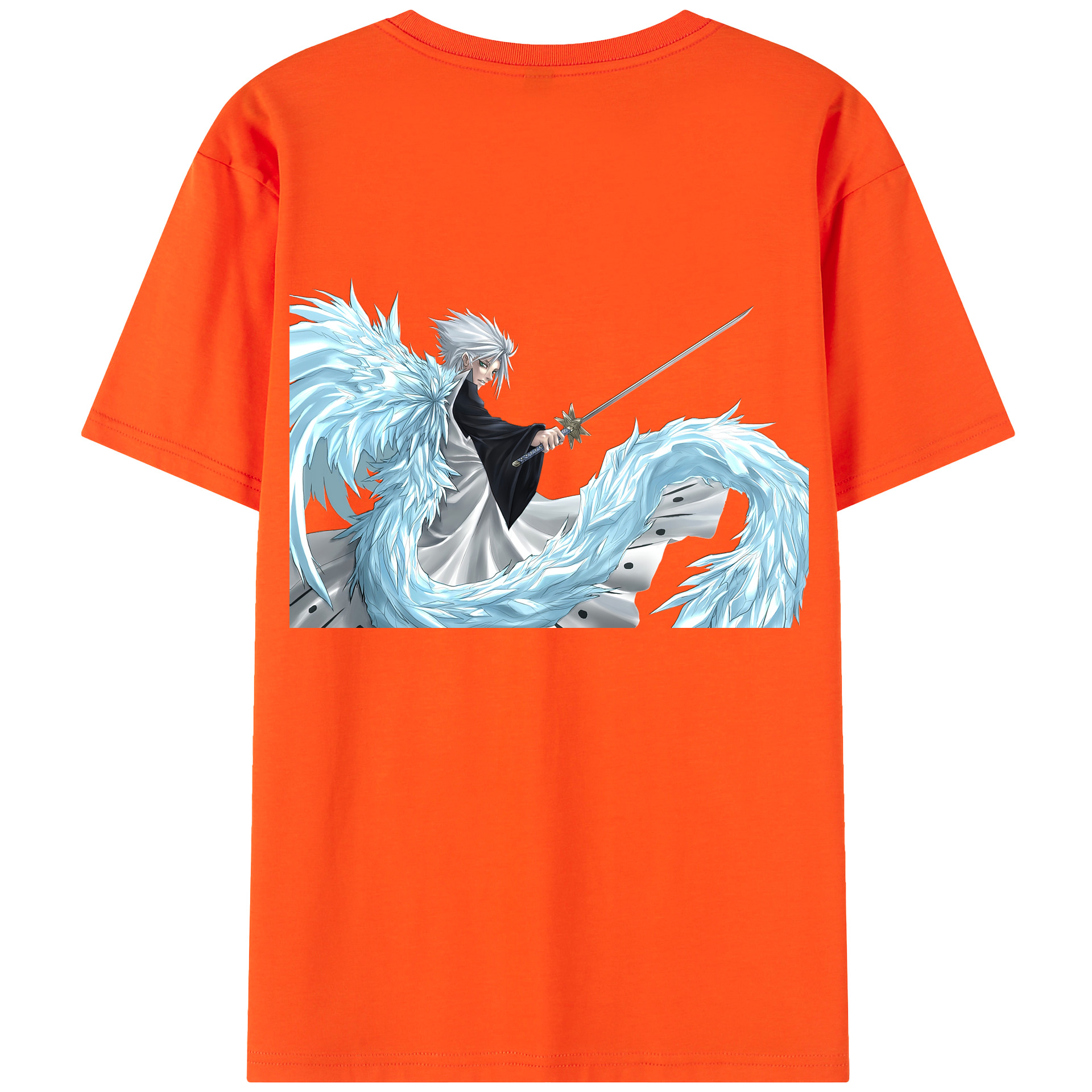 （画像用） ブリーチ 日番谷冬獅郎（ひつがや とうしろう） BLEACH Hitsugaya Toushirou 綿100％半袖Tシャツ（背面プリント）