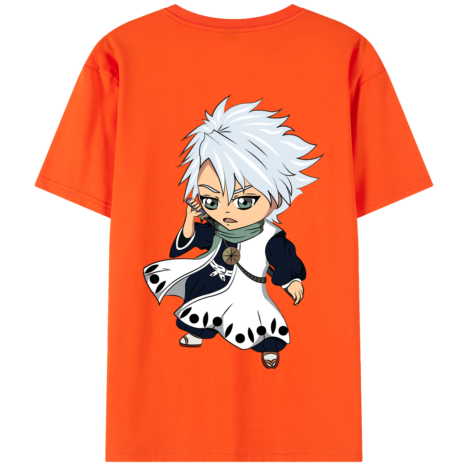 （画像用） ブリーチ 日番谷冬獅郎（ひつがや とうしろう） BLEACH Hitsugaya Toushirou 綿100％半袖Tシャツ（背面プリント）
