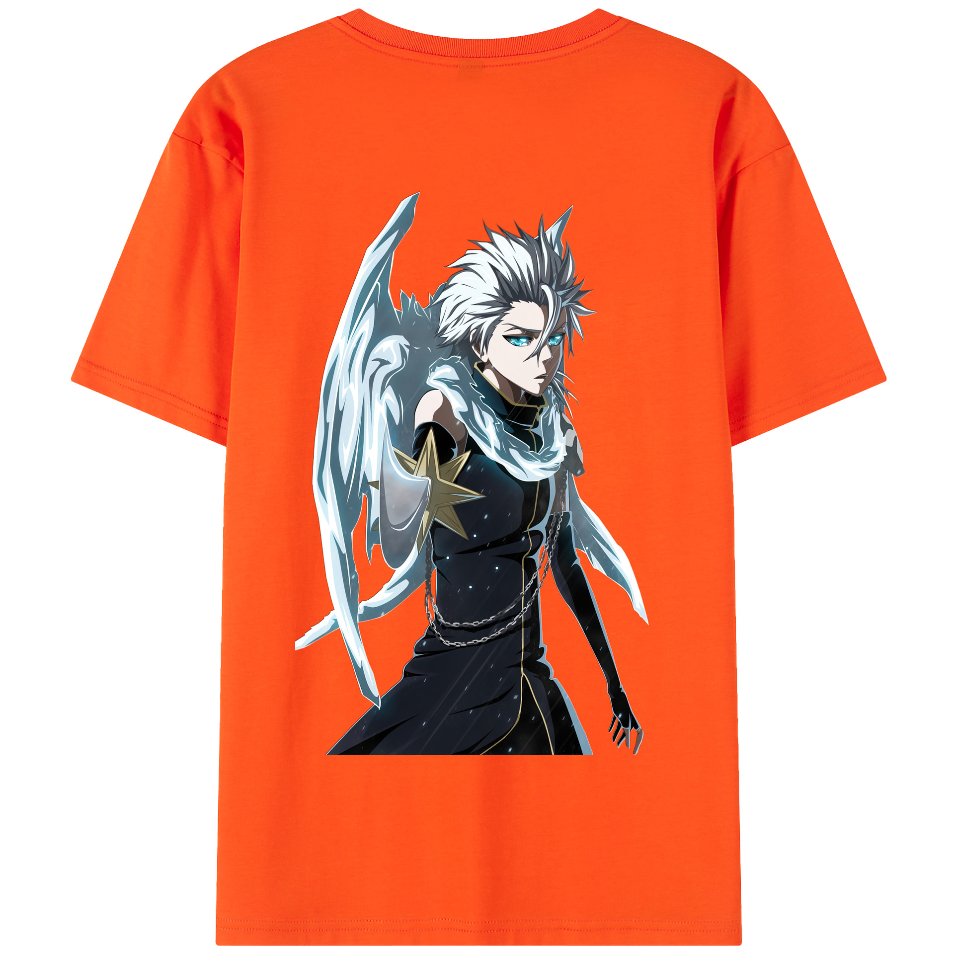 （画像用） ブリーチ 日番谷冬獅郎（ひつがや とうしろう） BLEACH Hitsugaya Toushirou 綿100％半袖Tシャツ（背面プリント）
