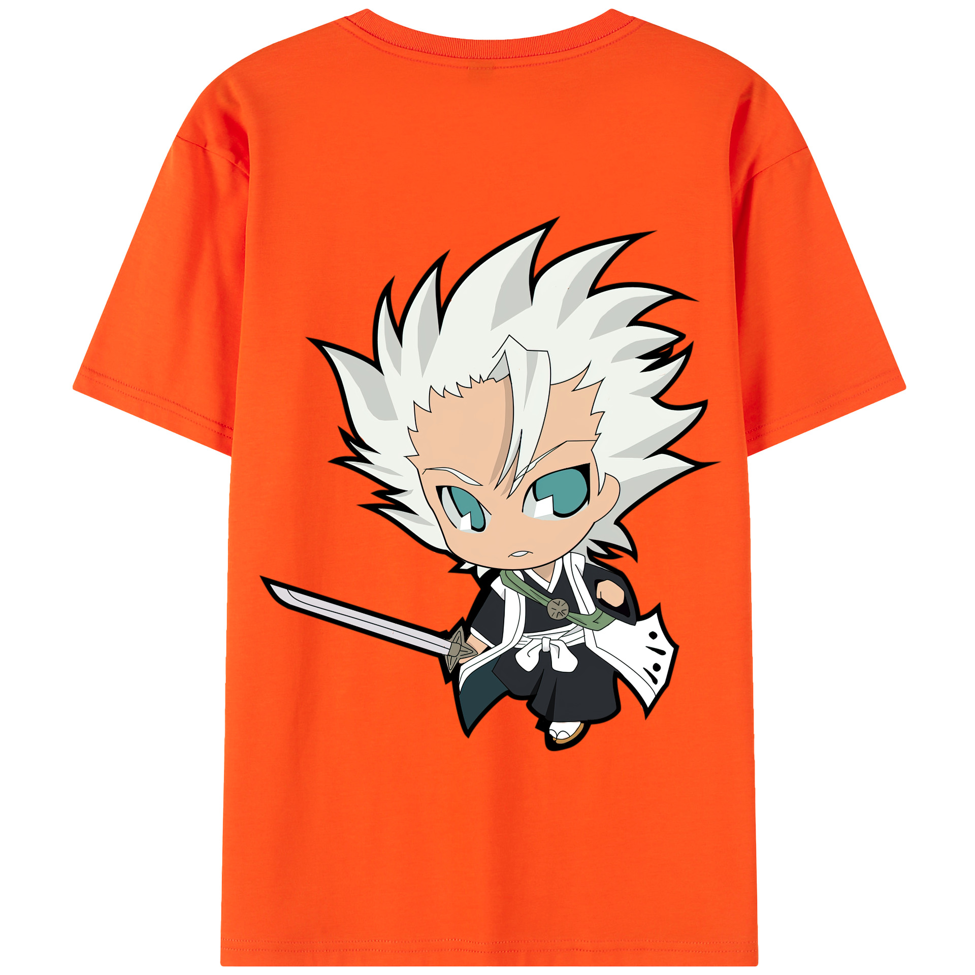 （画像用） ブリーチ 日番谷冬獅郎（ひつがや とうしろう） BLEACH Hitsugaya Toushirou 綿100％半袖Tシャツ（背面プリント）