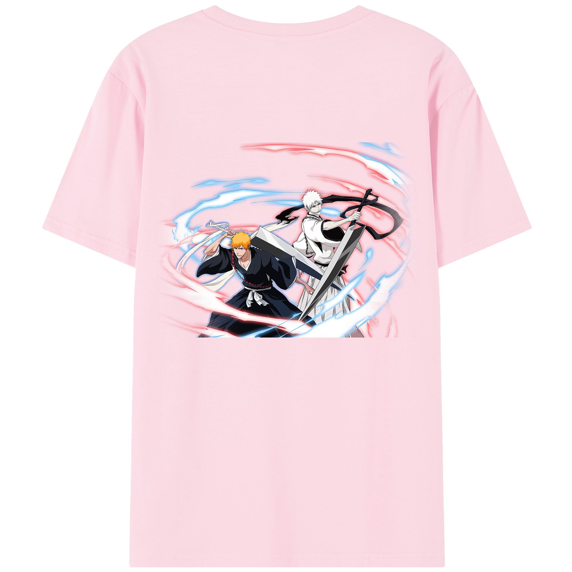（画像用） ブリーチ 黒崎一護（くろさき いちご）BLEACH Kurosaki Ichigo 綿100％半袖Tシャツ（背面プリント）