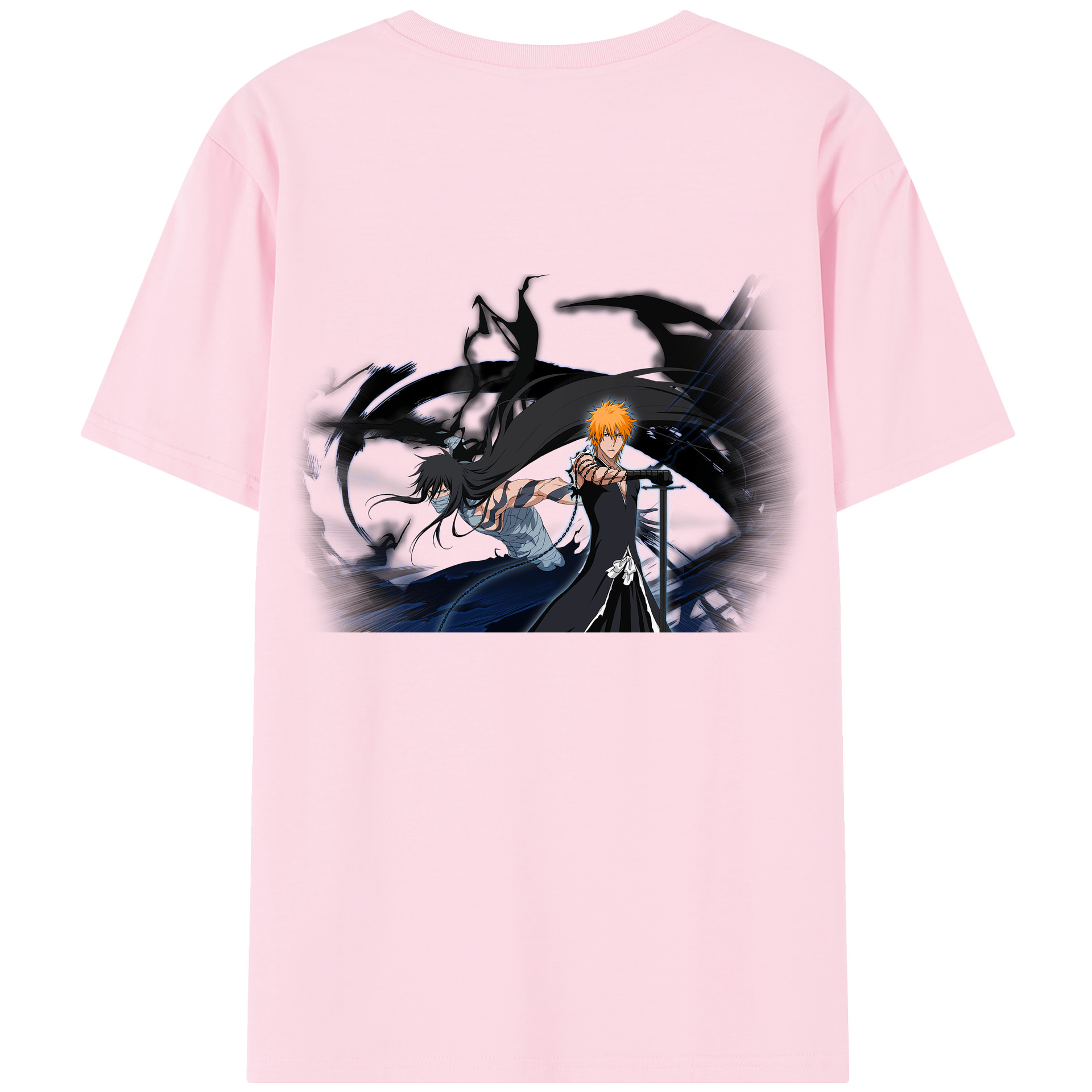 （画像用） ブリーチ 黒崎一護（くろさき いちご）BLEACH Kurosaki Ichigo 綿100％半袖Tシャツ（背面プリント）