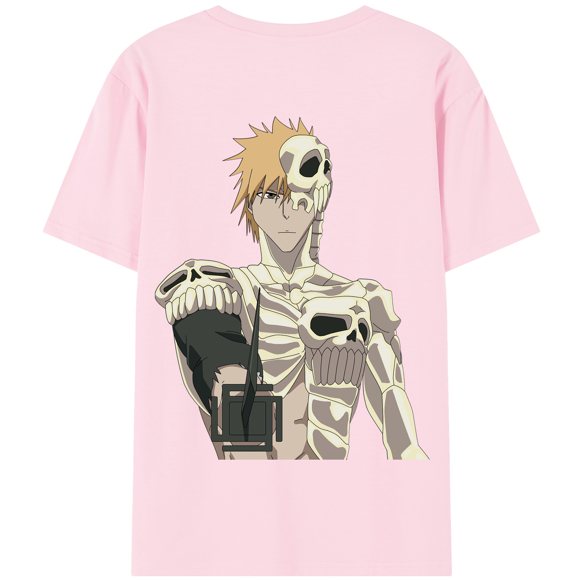（画像用） ブリーチ 黒崎一護（くろさき いちご）BLEACH Kurosaki Ichigo 綿100％半袖Tシャツ（背面プリント）