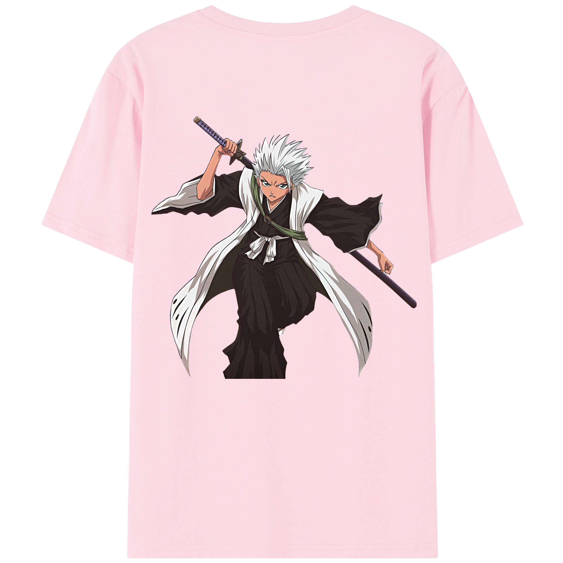 （画像用） ブリーチ 日番谷冬獅郎（ひつがや とうしろう） BLEACH Hitsugaya Toushirou 綿100％半袖Tシャツ（背面プリント）
