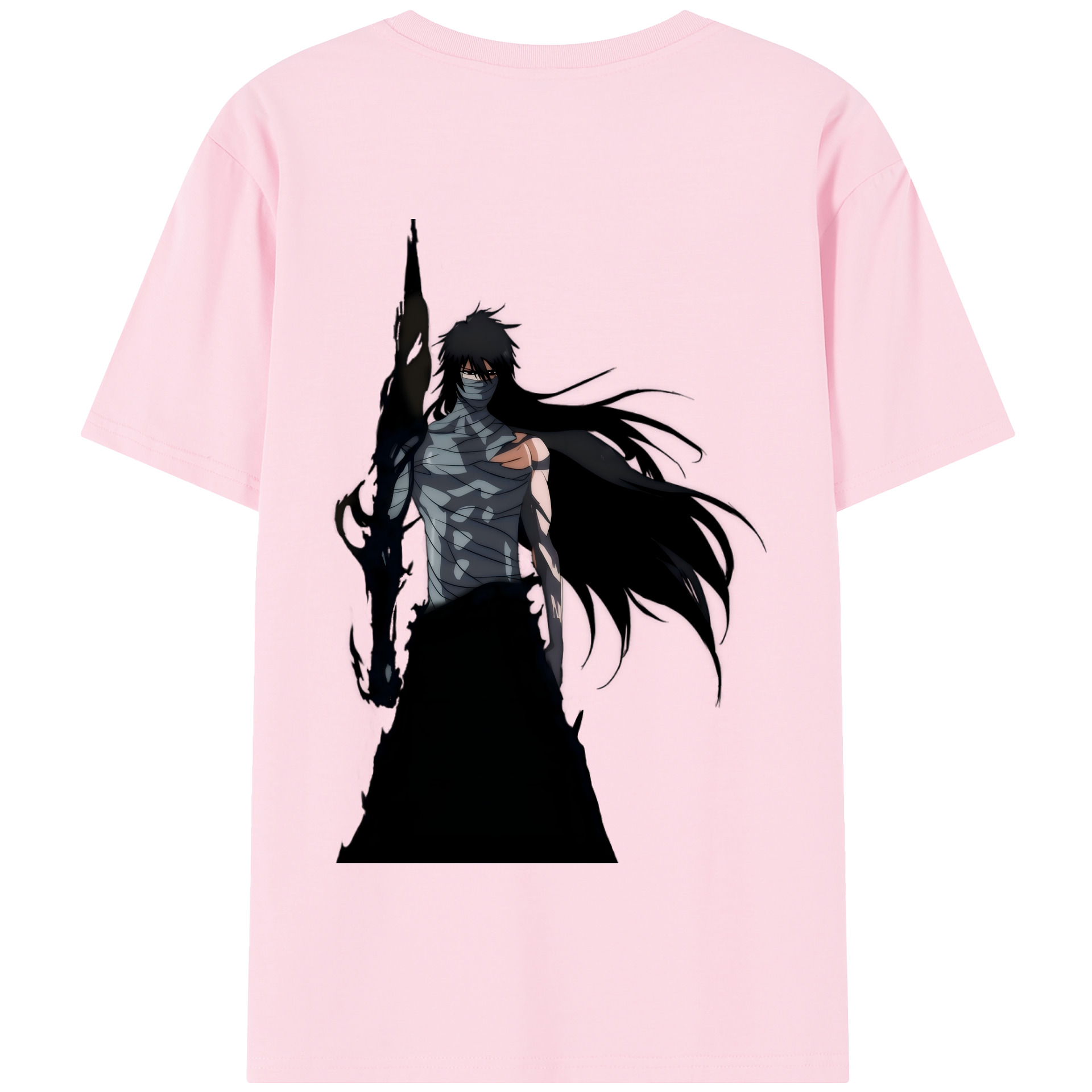 （画像用） ブリーチ 黒崎一護（くろさき いちご）BLEACH Kurosaki Ichigo 綿100％半袖Tシャツ（背面プリント）
