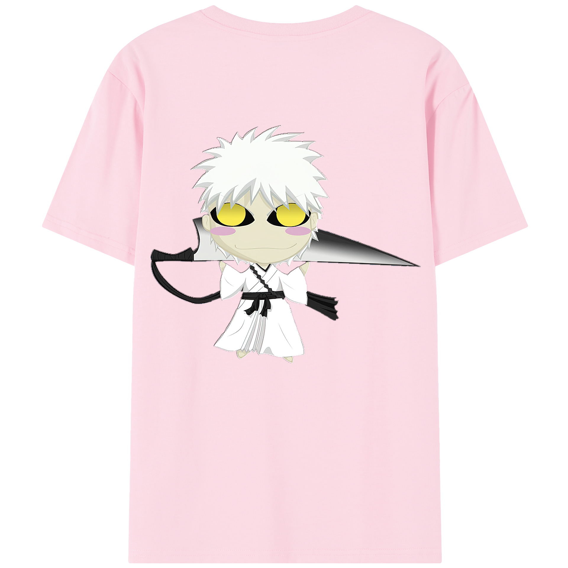（画像用） ブリーチ 黒崎一護（くろさき いちご）BLEACH Kurosaki Ichigo 綿100％半袖Tシャツ（背面プリント）