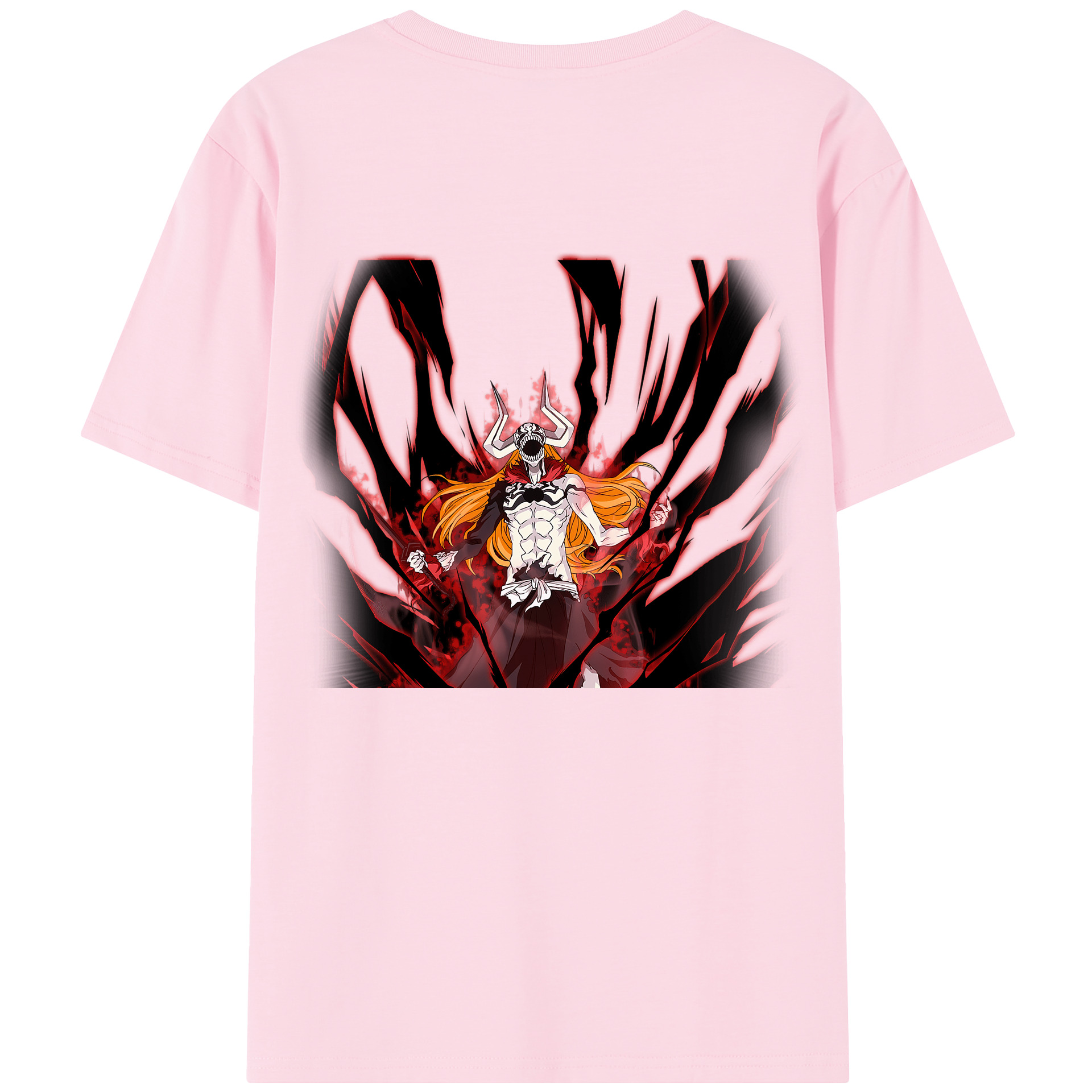 （画像用） ブリーチ 黒崎一護（くろさき いちご）BLEACH Kurosaki Ichigo 綿100％半袖Tシャツ（背面プリント）